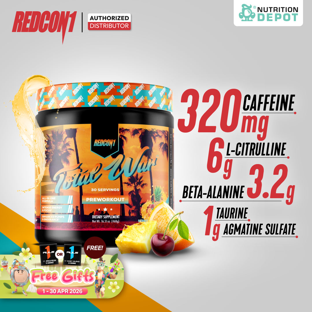 Redcon1 Total War - Cali Splash 30 Servings กรดอะมิโนเพื่มแรงในการออกกำลังกาย