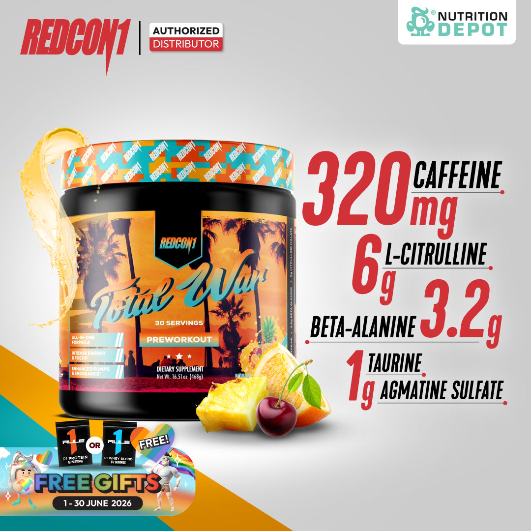 Redcon1 Total War - Cali Splash 30 Servings กรดอะมิโนเพื่มแรงในการออกกำลังกาย