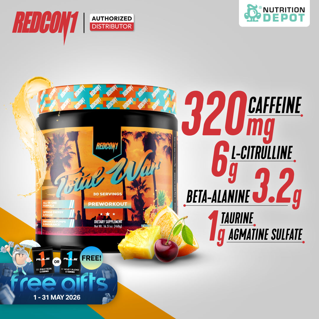 Redcon1 Total War - Cali Splash 30 Servings กรดอะมิโนเพื่มแรงในการออกกำลังกาย