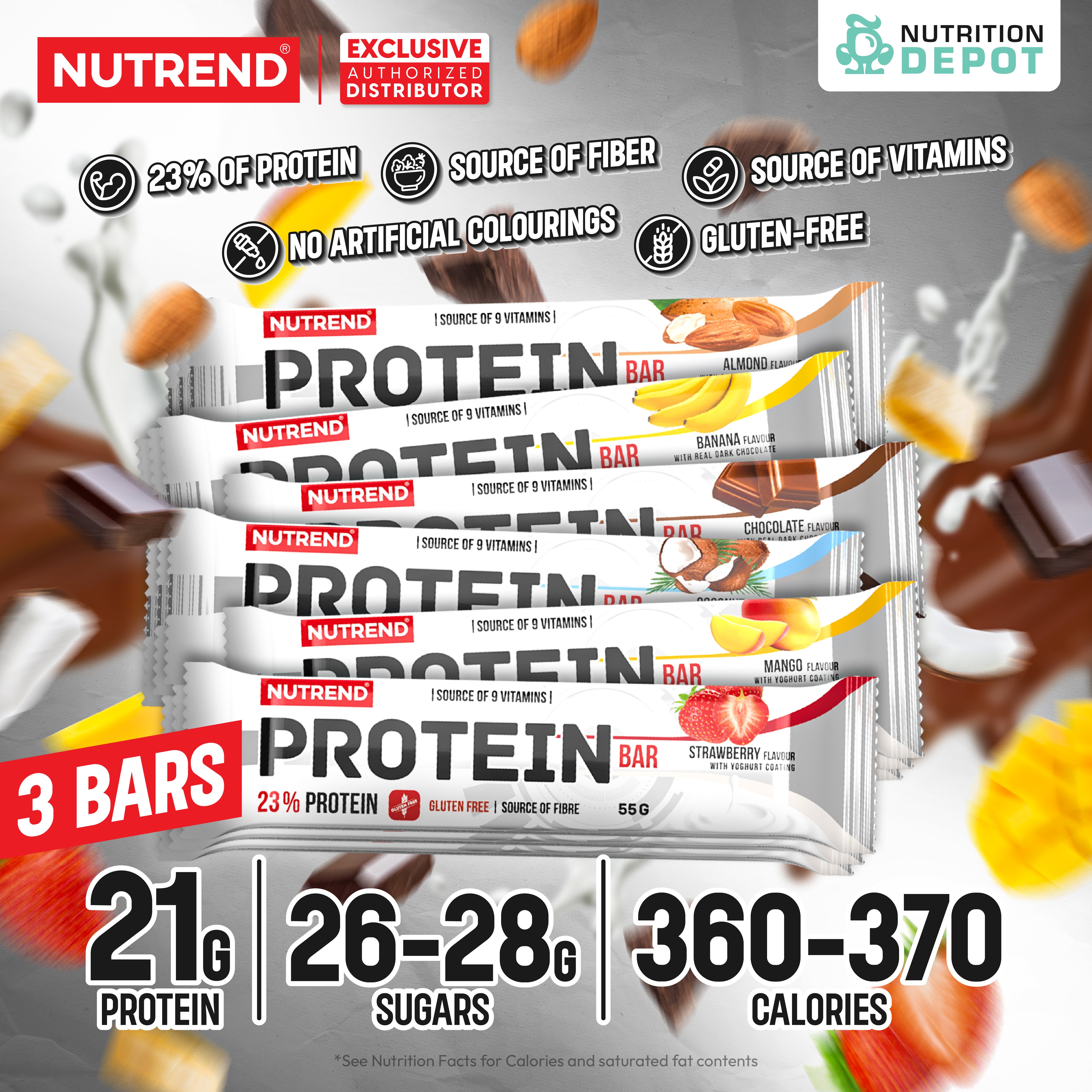 โปรตีนบาร์ Nutrend Protein Bar - 3 Bars