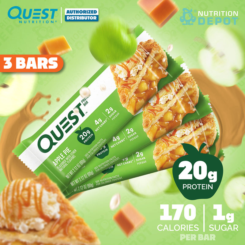 โปรตีนบาร์ Quest Protein Bar - Apple Pie 3 Bars