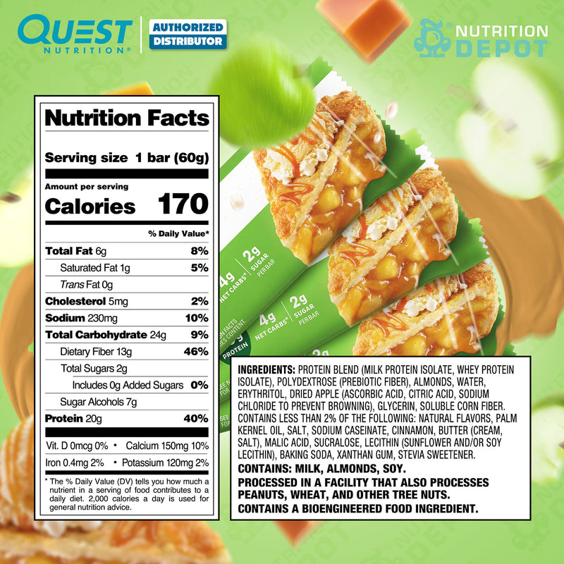 โปรตีนบาร์ Quest Protein Bar - Apple Pie 3 Bars