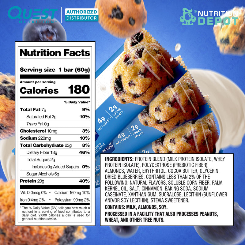 Quest Protein Bar - Blueberry Muffin 3 Bars