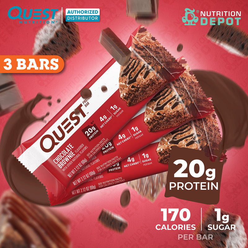 Quest Protein Bar - Chocolate Brownie 3 Bars