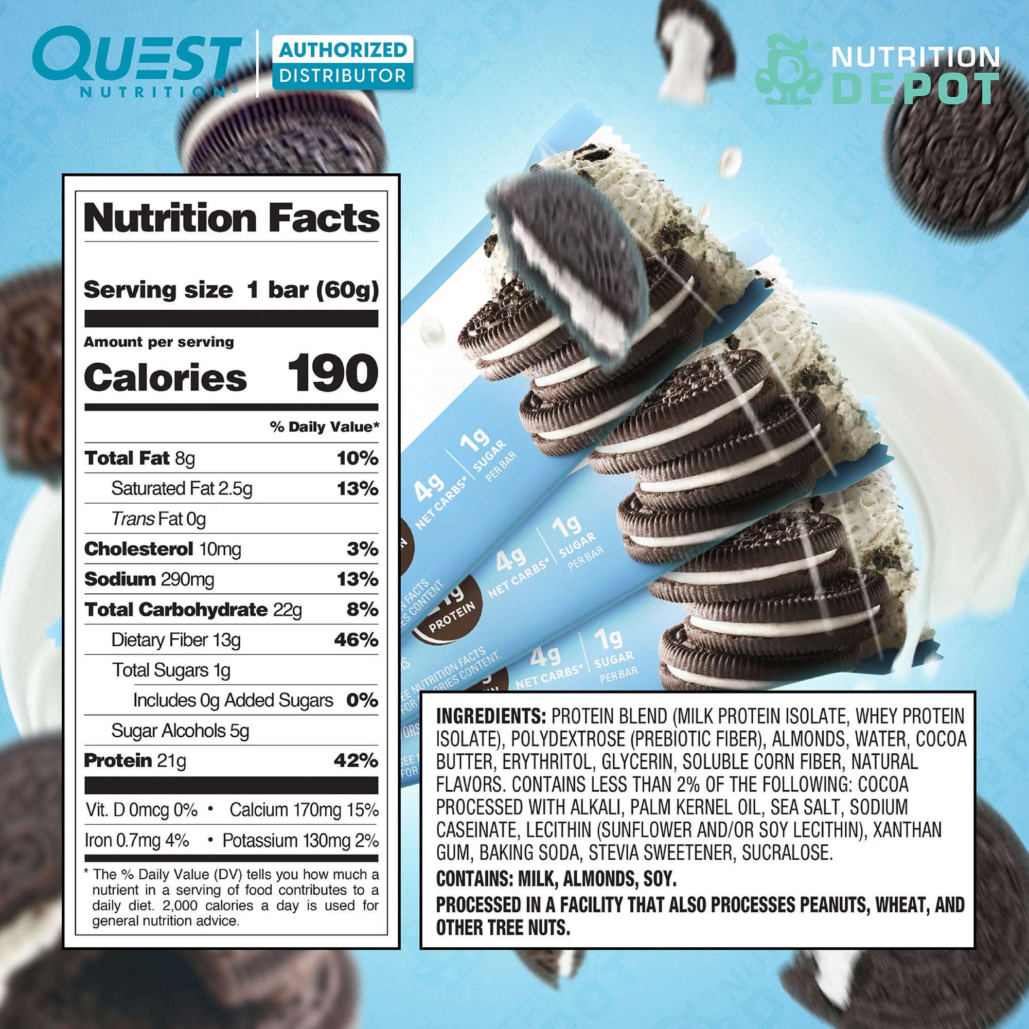 Quest Protein Bar - Cookies & Cream 3 Bars