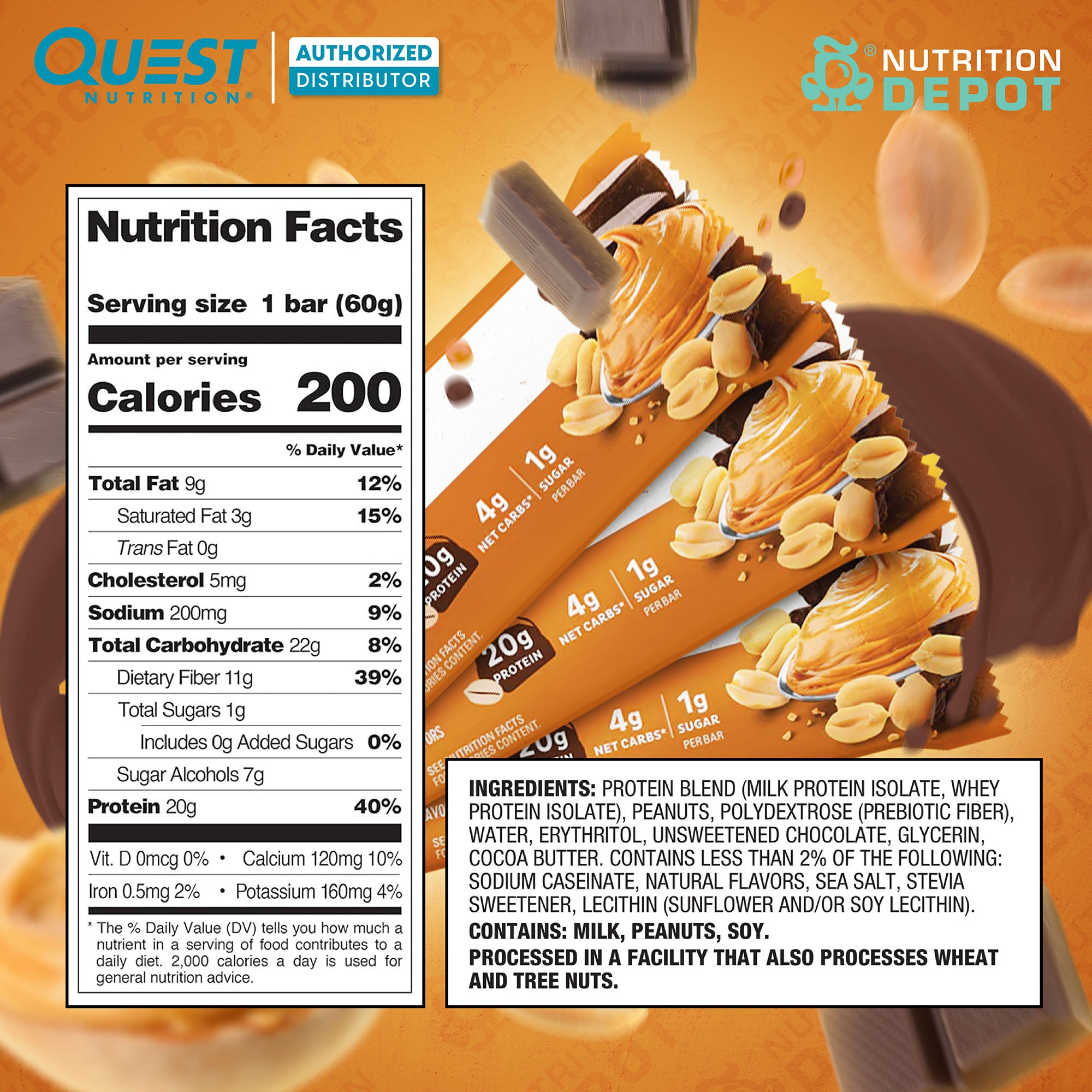 Quest Protein Bar - Chocolate Peanut Butter 3 Bars