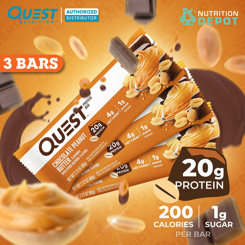 Quest Protein Bar - Chocolate Peanut Butter 3 Bars