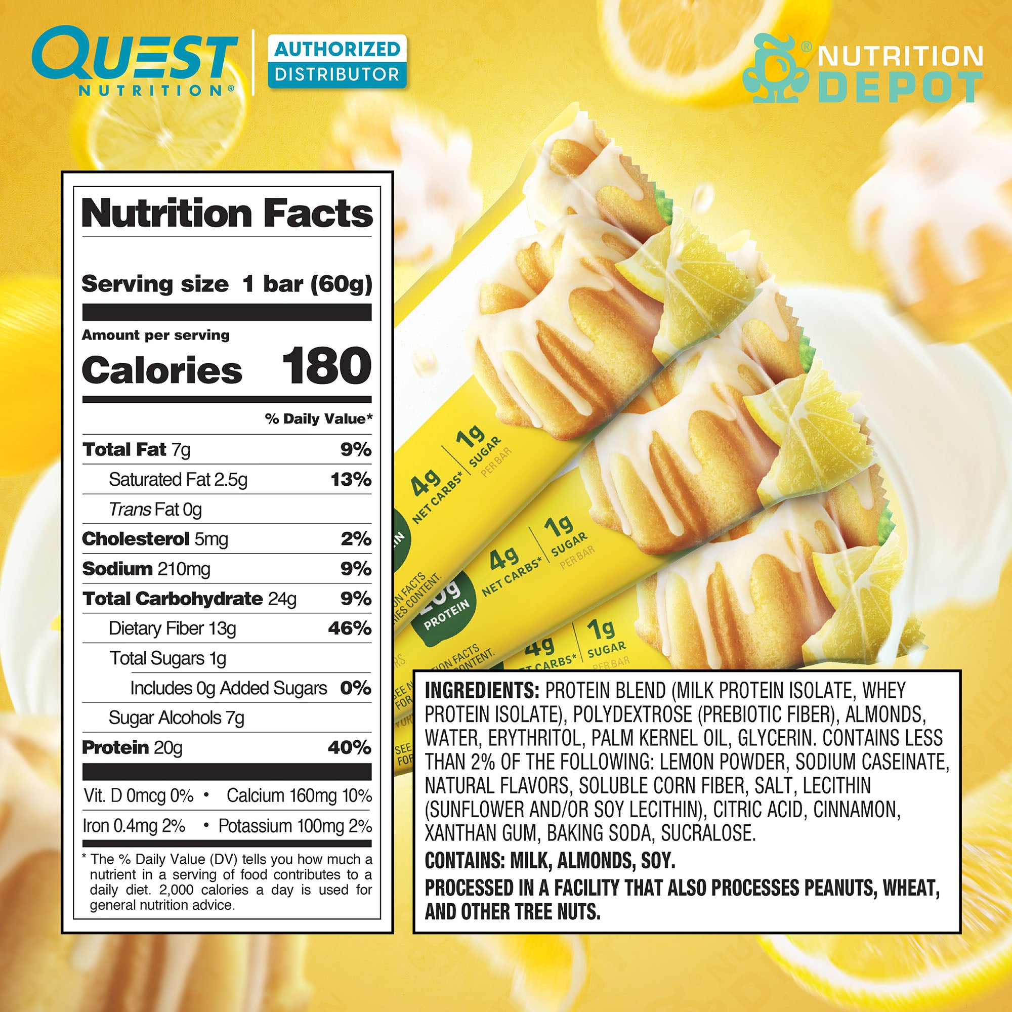 Quest Protein Bar - Lemon Cake 3 Bars