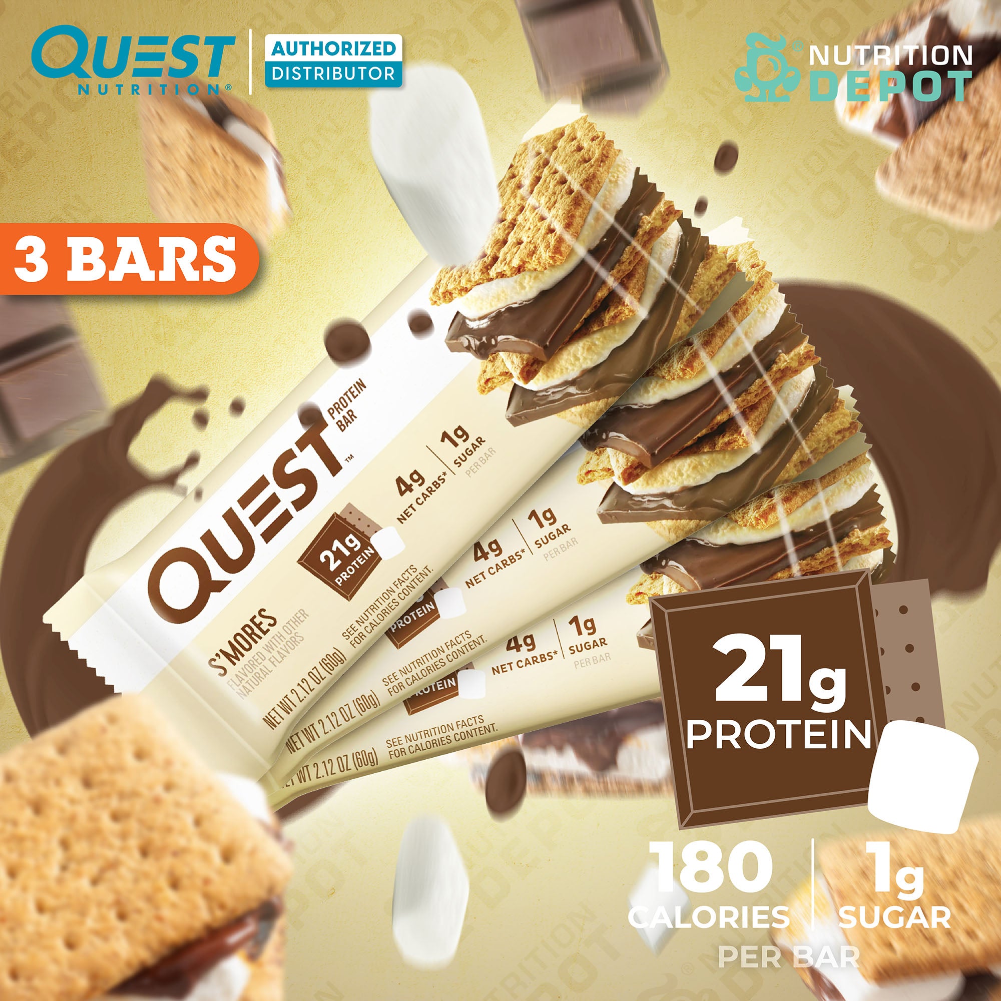 Quest Protein Bar - S'mores 3 Bars