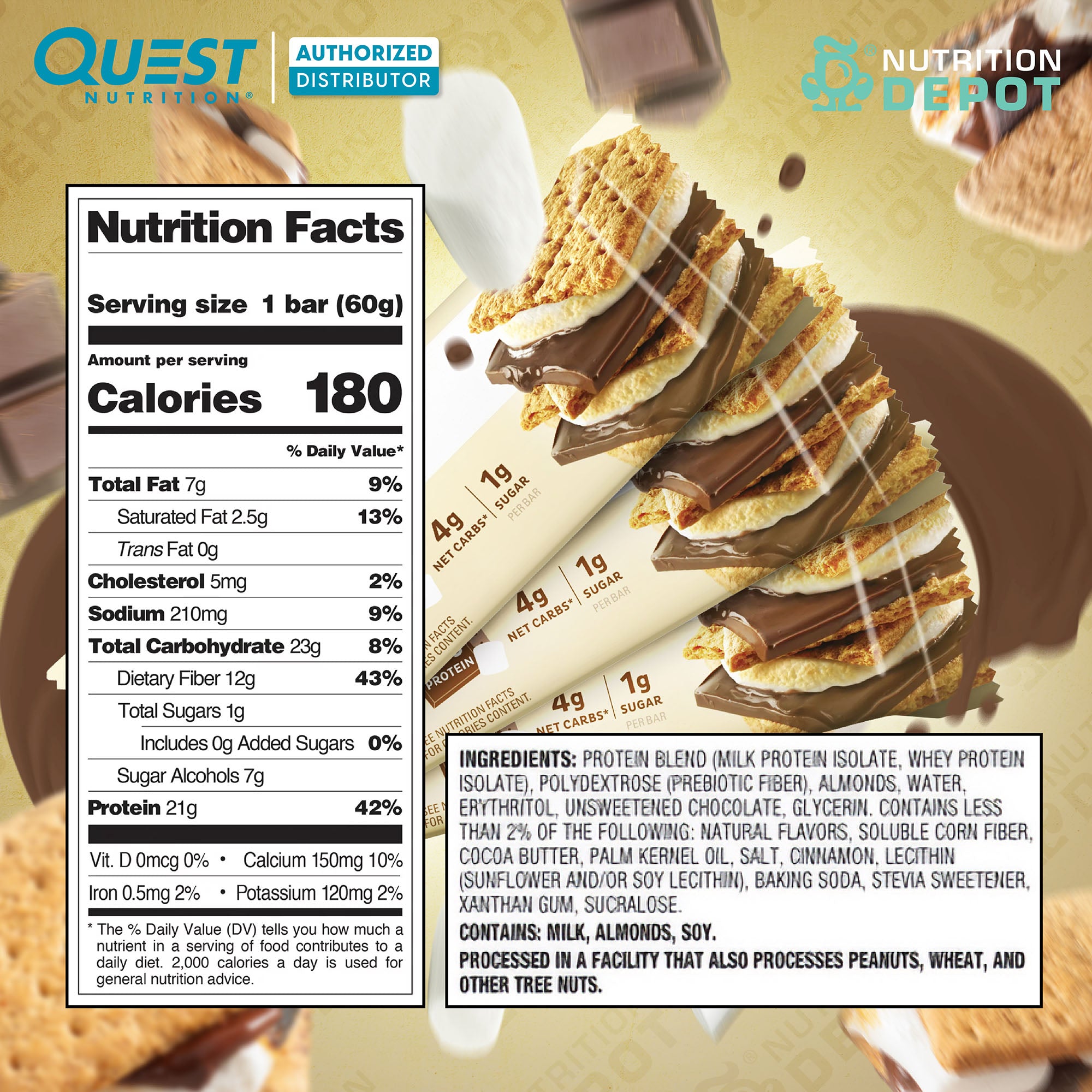 Quest Protein Bar - S'mores 3 Bars