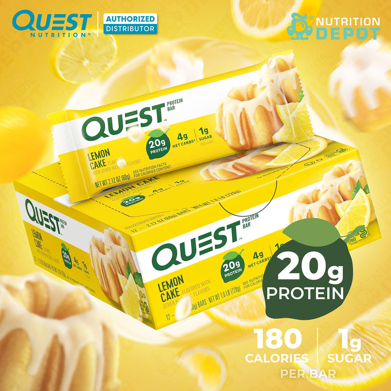Quest Protein Bar - Lemon Cake 1 Box (12 Bars)