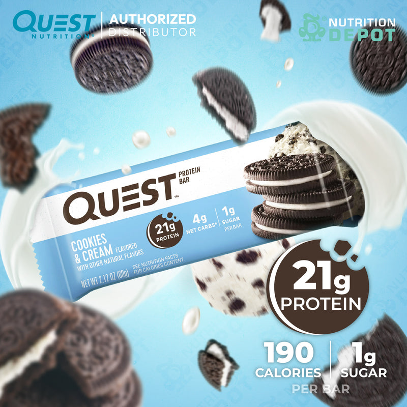 โปรตีนบาร์ Quest Protein Bar - Cookie and cream 1 Bars