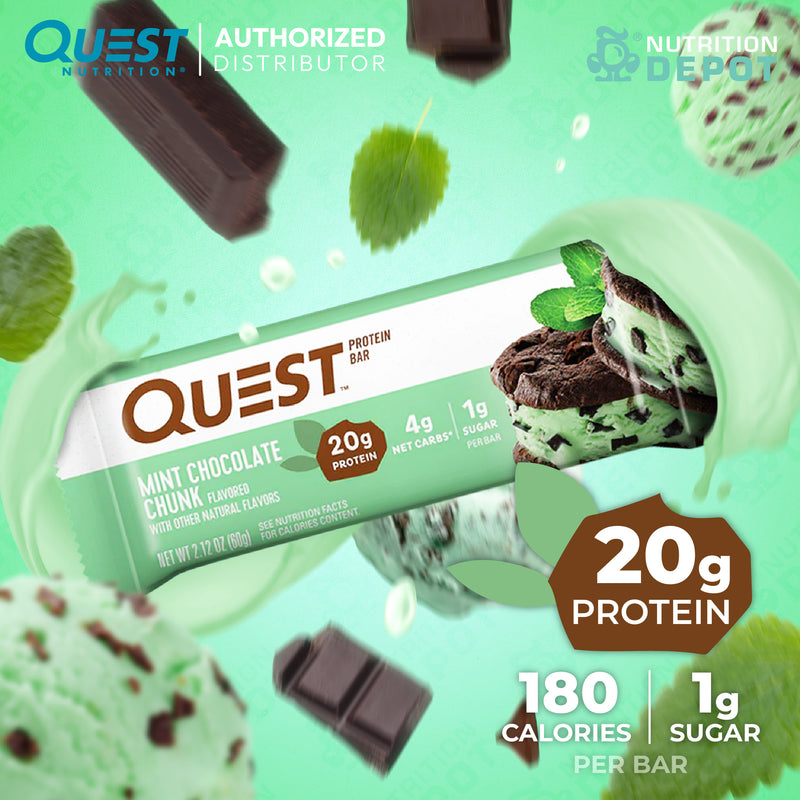 โปรตีนบาร์ Quest Protein Bar - Mint Chocolate Chunk 1 Bars