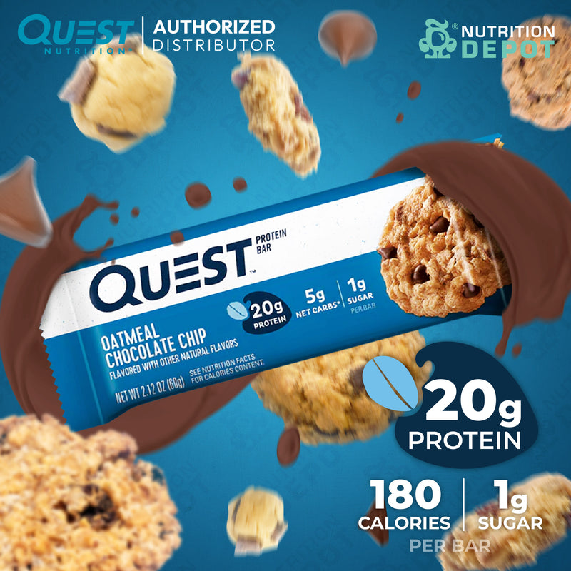 Quest Protein Bar - Oatmeal Chocolate Chip 1 Bars