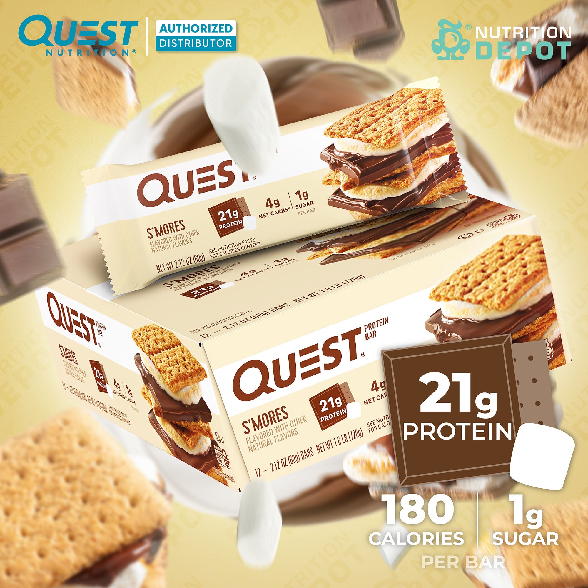 Quest Protein Bar - S'mores 1 Box (12 Bars)