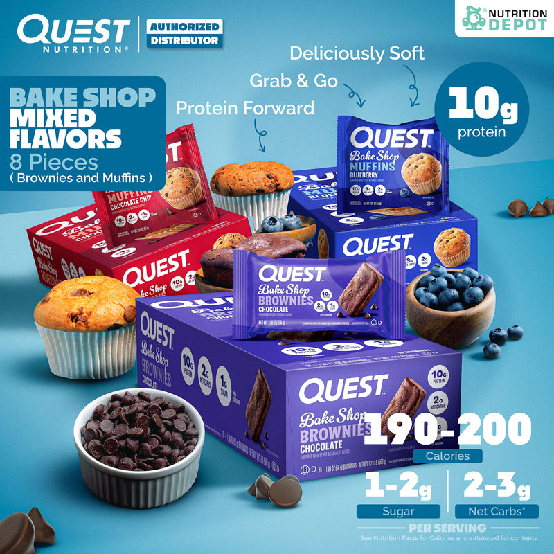 Quest Protein Bake Shop - คละรส 8 ชิ้น / Mixed Flavors 8 Pieces