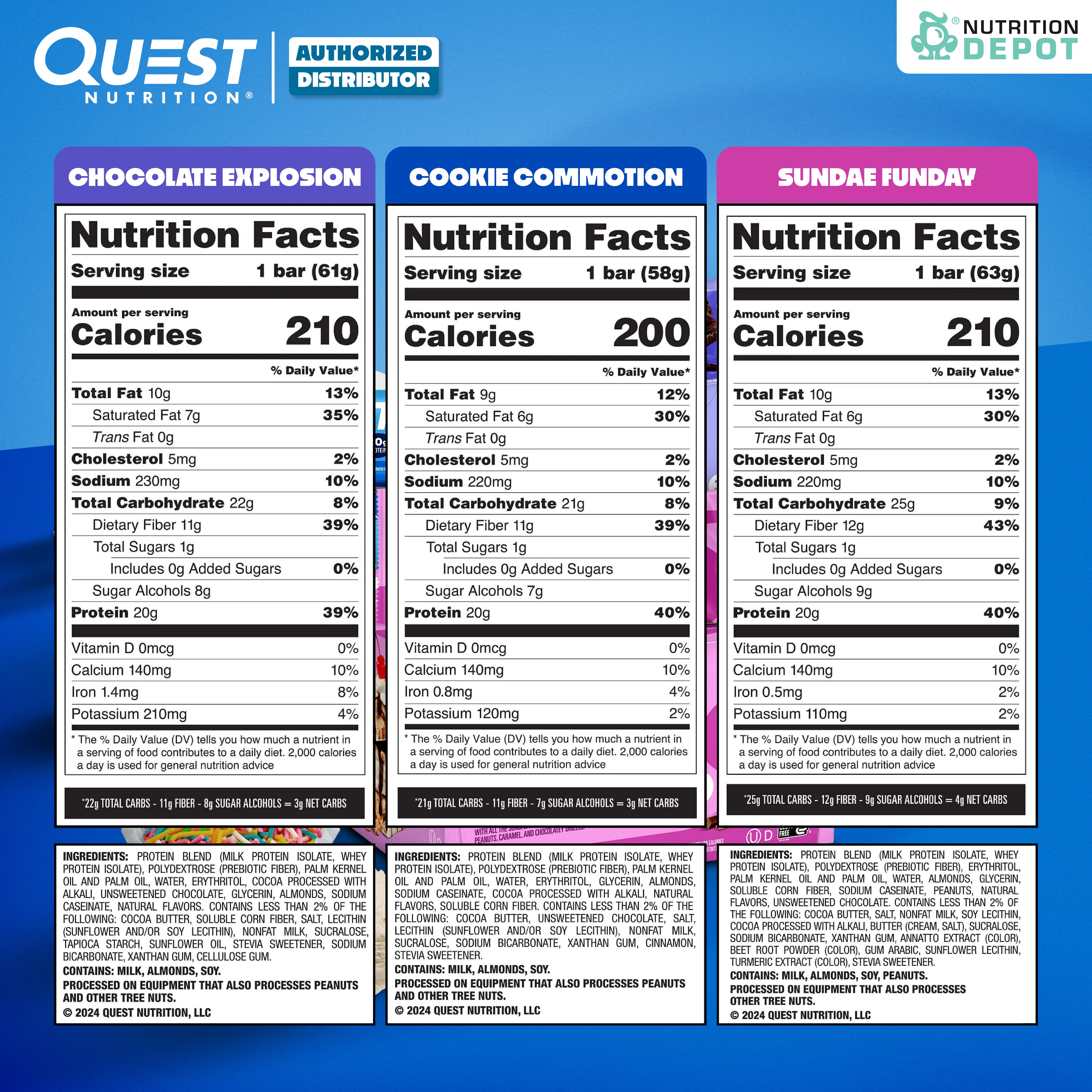 โปรตีนบาร์ Quest Protein Bar - Overload Mixed Flavors 1 Box (12 Bars)(คละรส 12 ชิ้น)