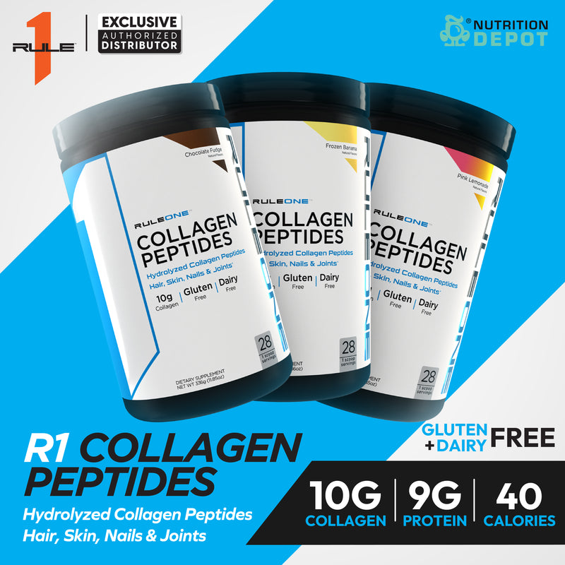 Rule1 Collagen Peptides 28 Servings - Frozen Banana