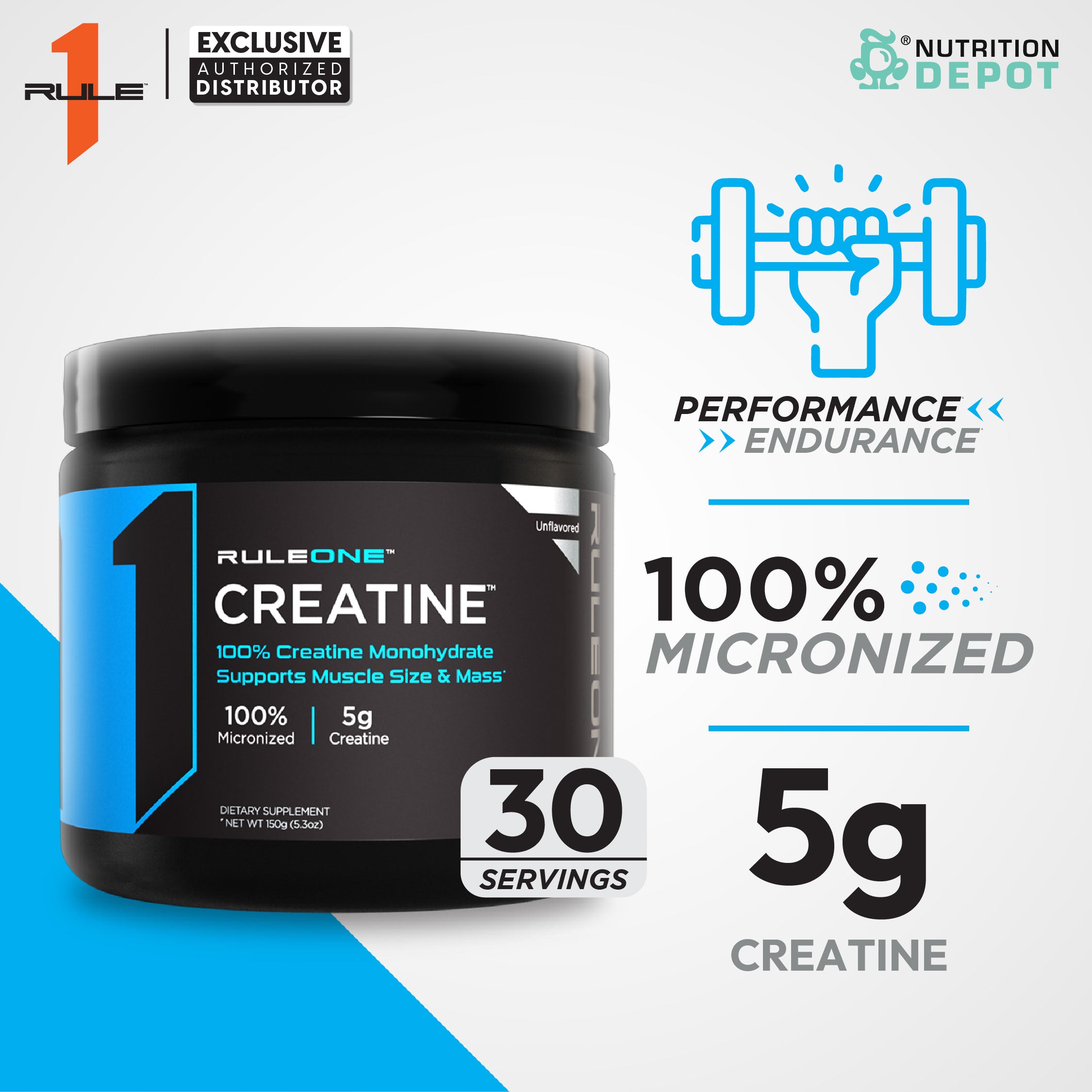 Rule1 Micronized Creatine 150g