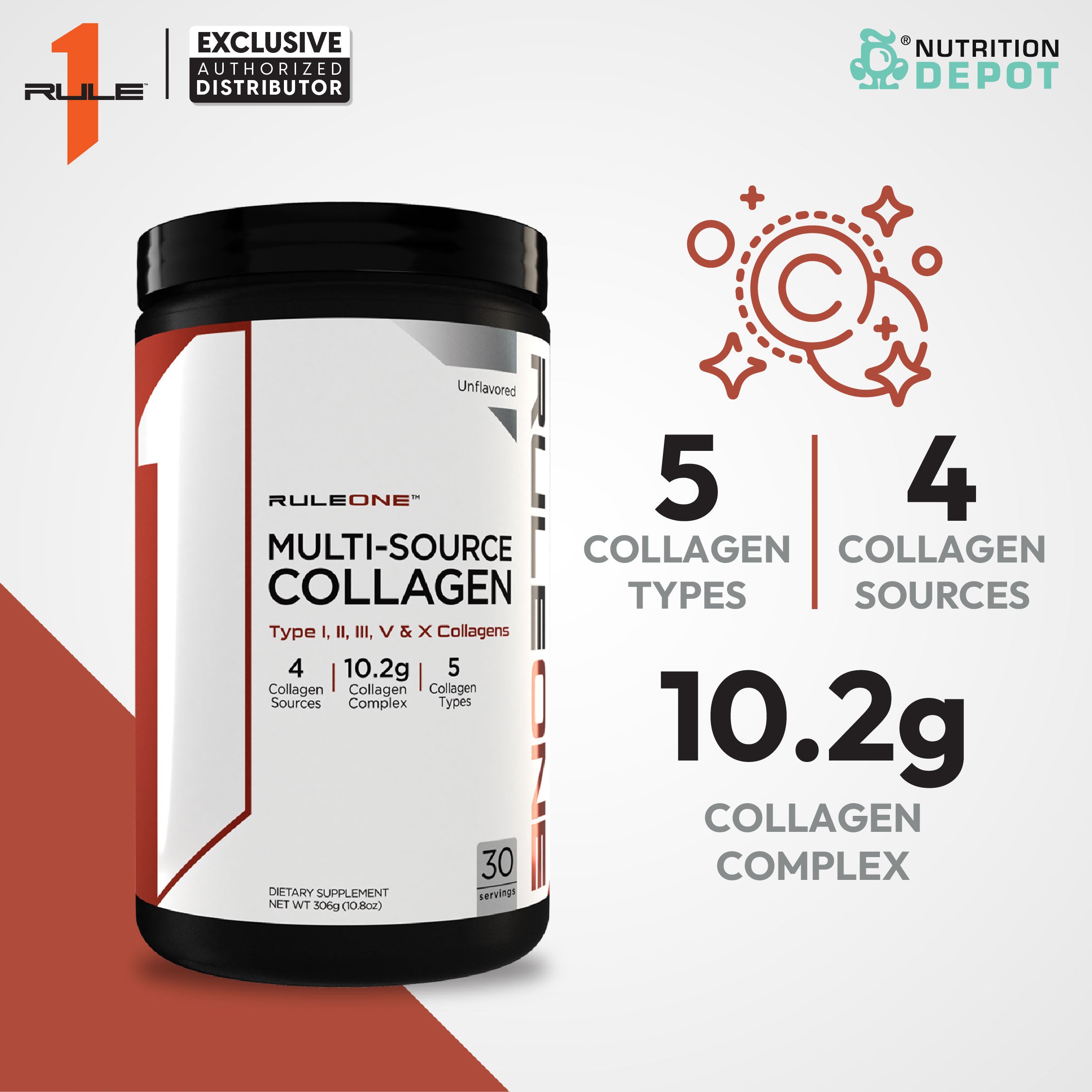 Rule1 Multi-Source Collagen 30 Servings