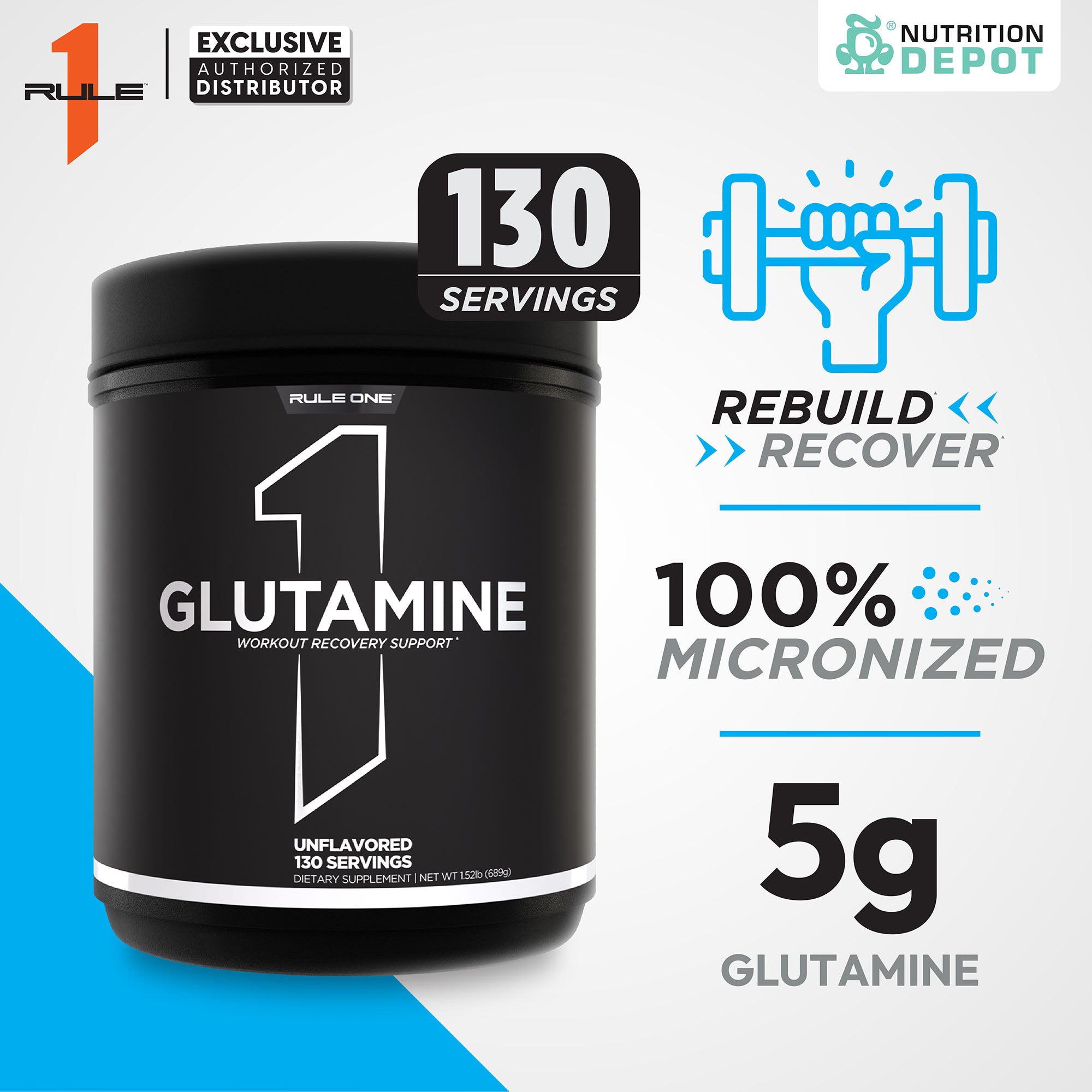 Rule1 Micronized Glutamine 689G