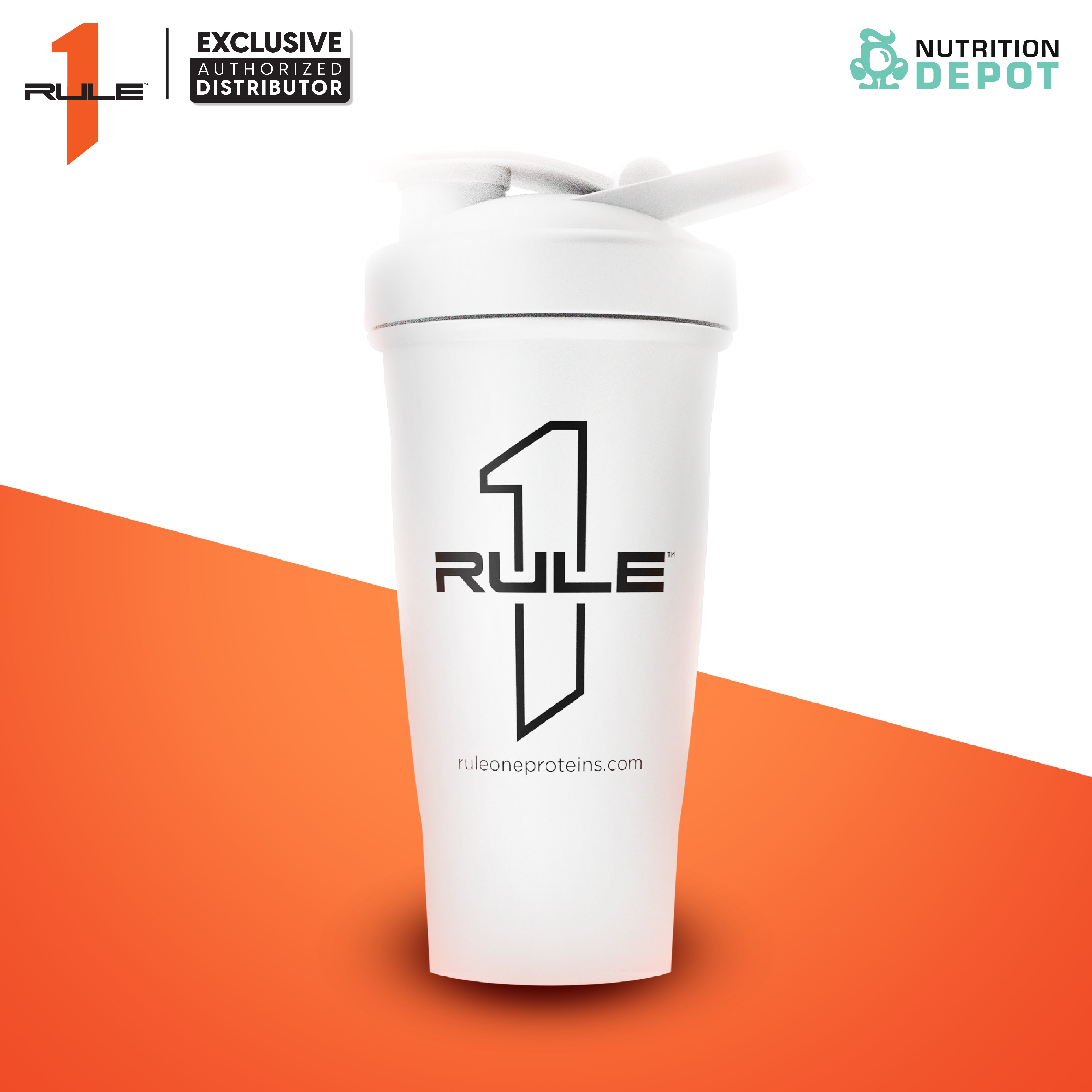 R1 Outlined Logo Shaker White