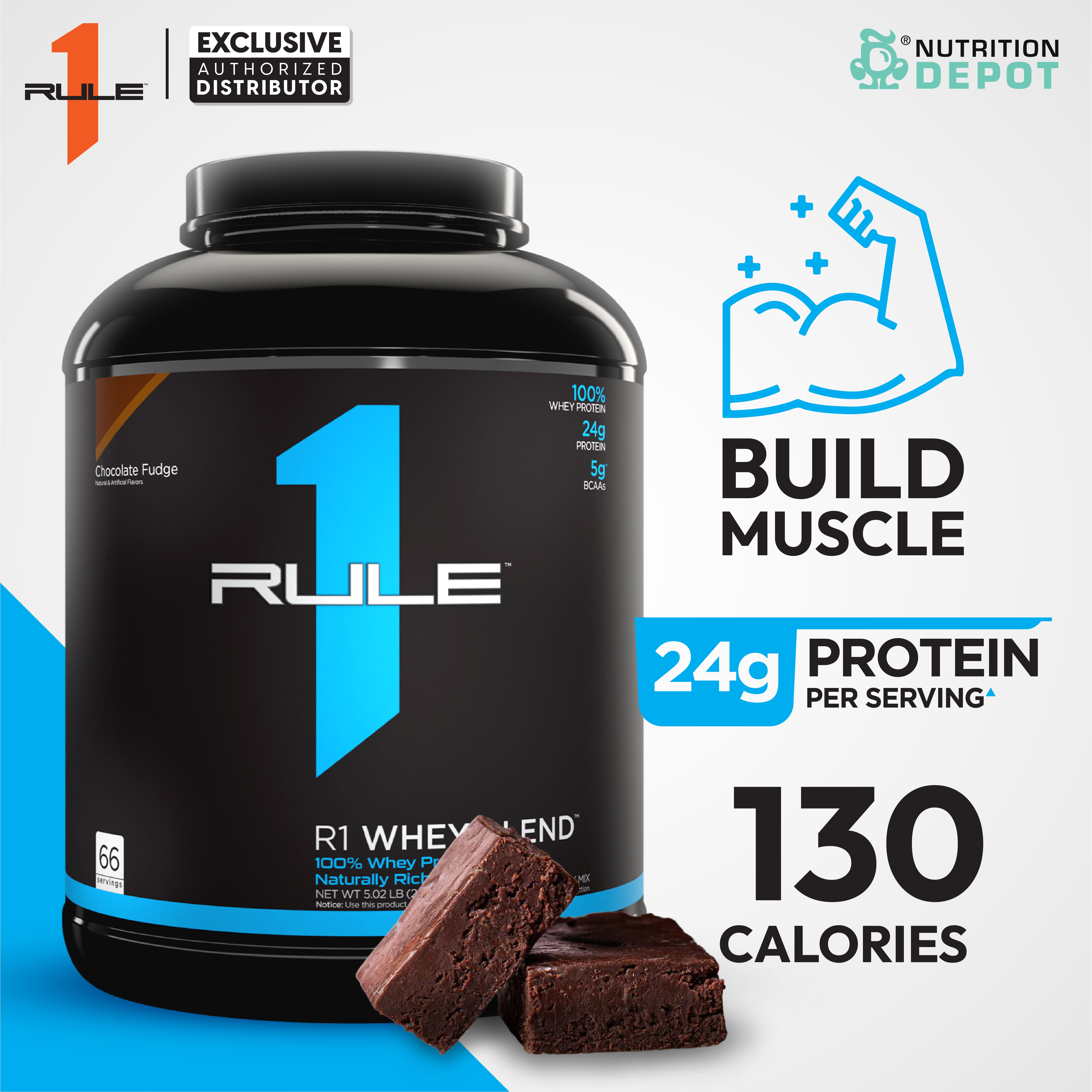 Rule1 Whey Blend 5lb - Chocolate Fudge เวย์โปรตีนเสริมสร้างกล้ามเนื้อ