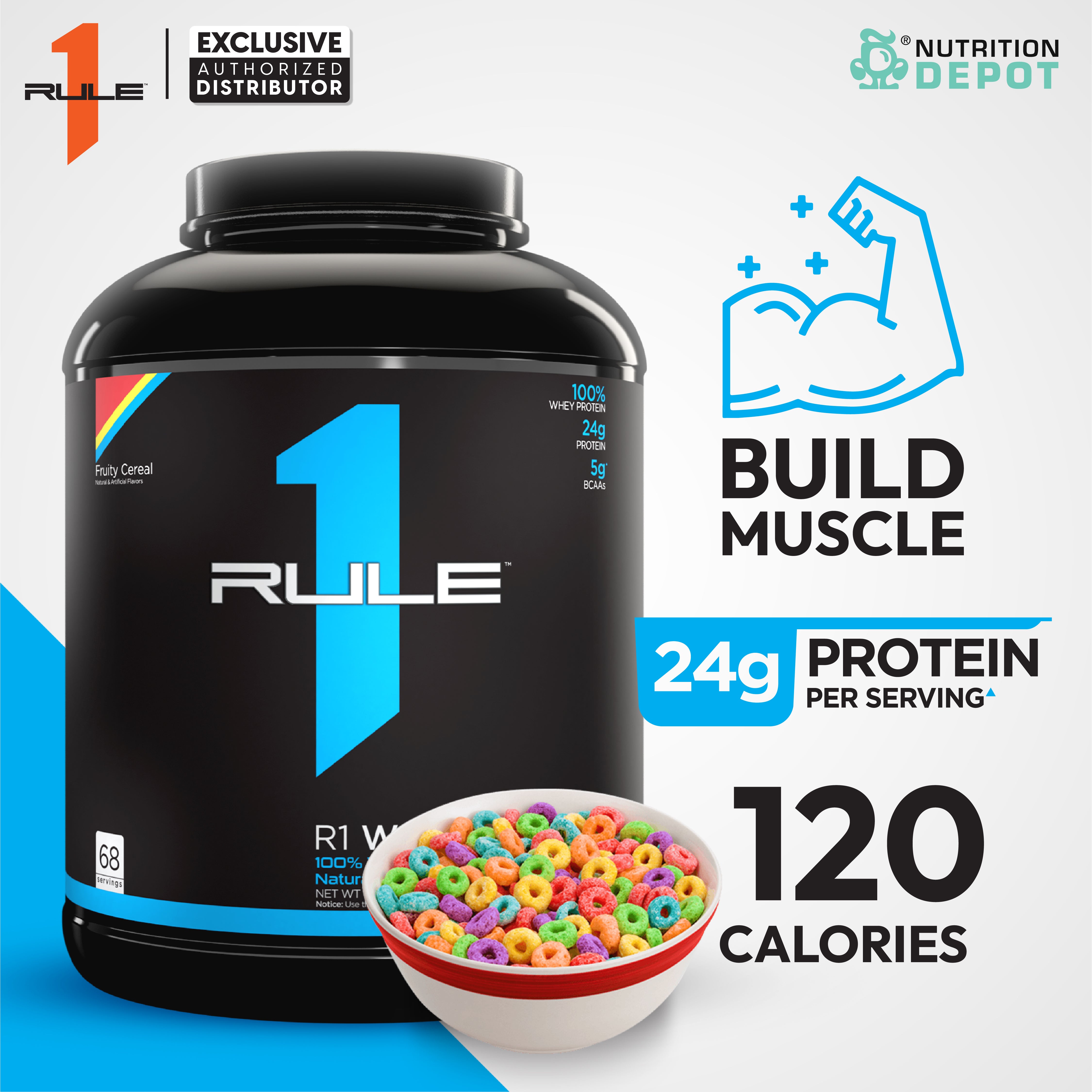 Rule1 Whey Blend 5lb - Fruity Cereal เวย์โปรตีนเสริมสร้างกล้ามเนื้อ