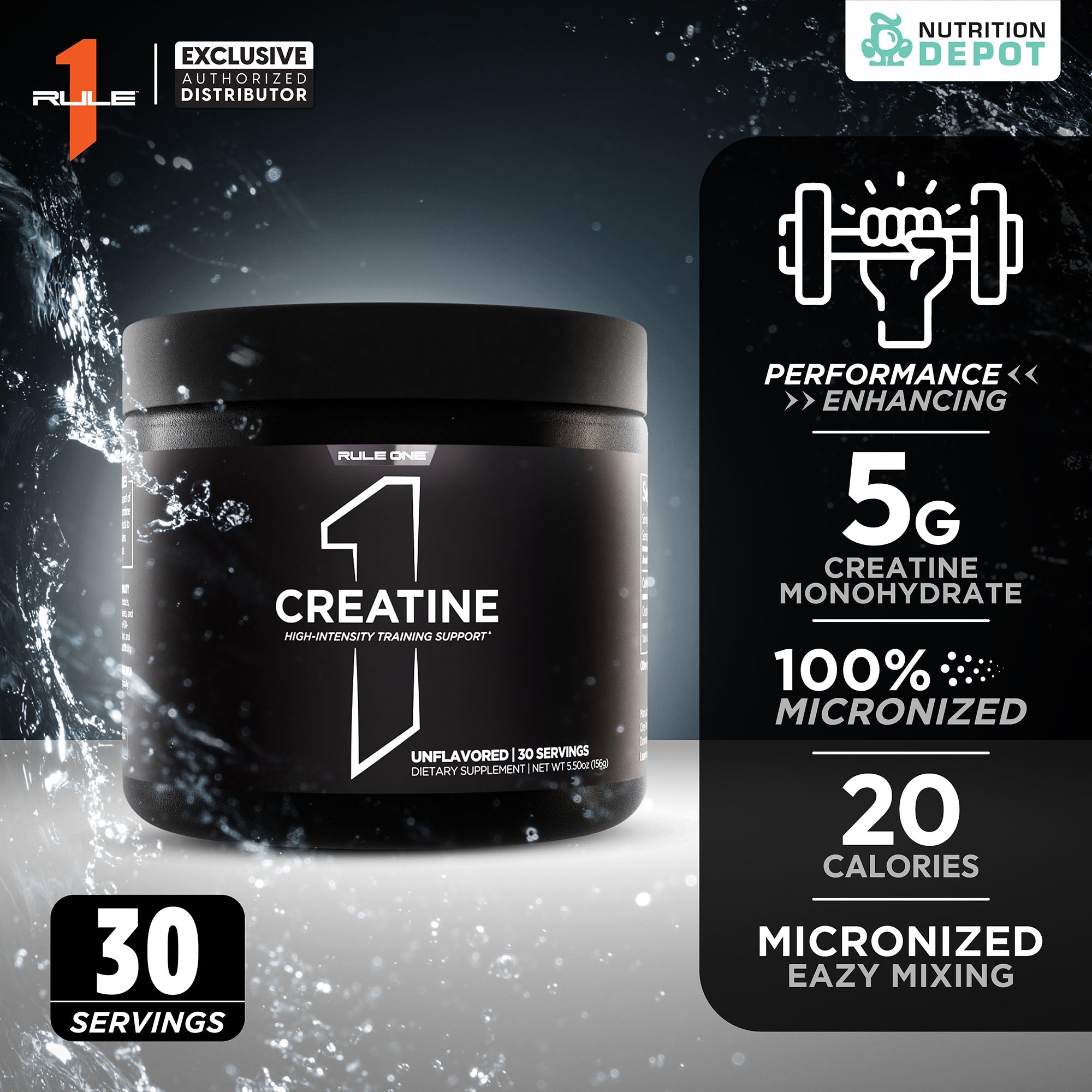 Rule1 Micronized Creatine 156G
