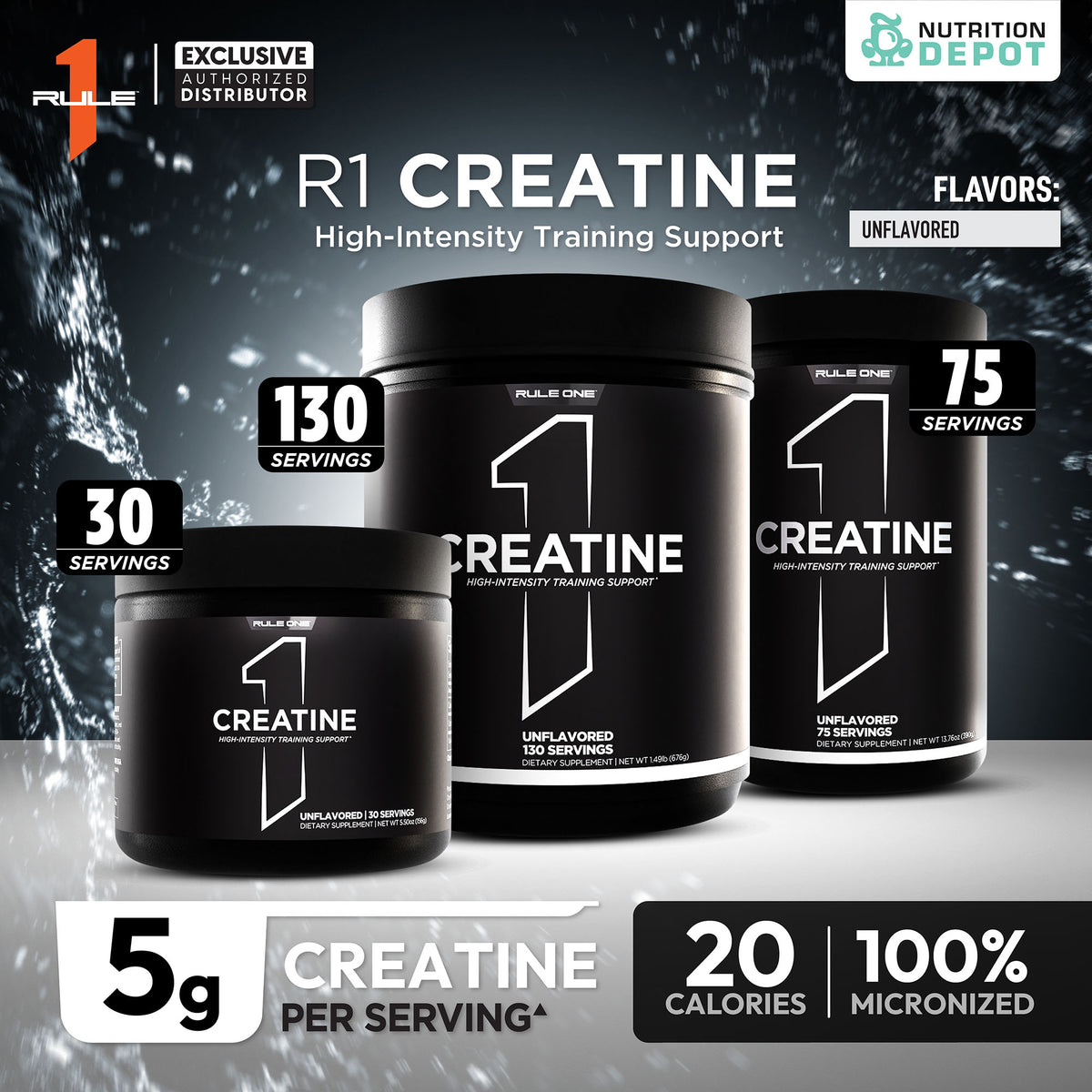 Rule1 Micronized Creatine 156G