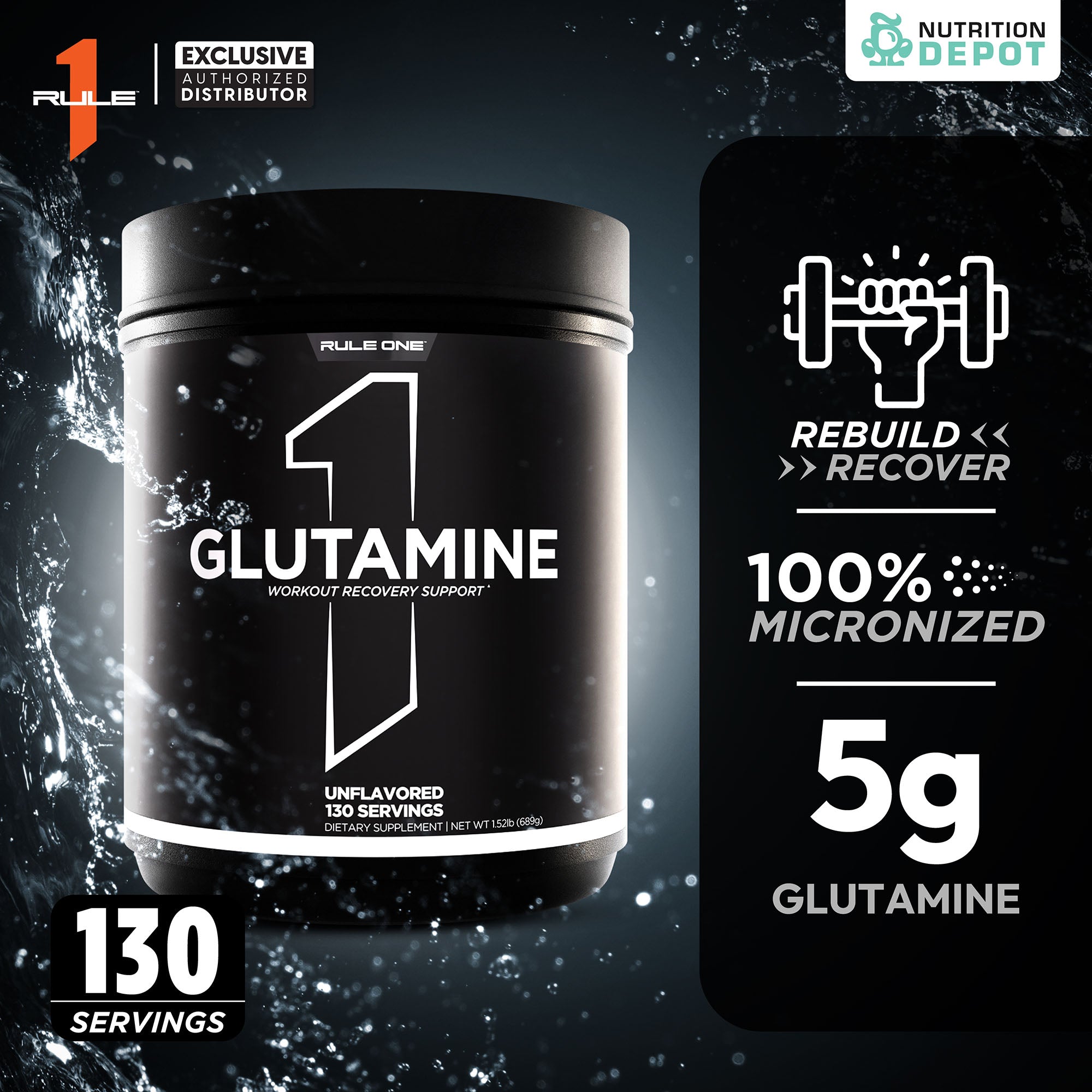 Rule1 Micronized Glutamine 689G