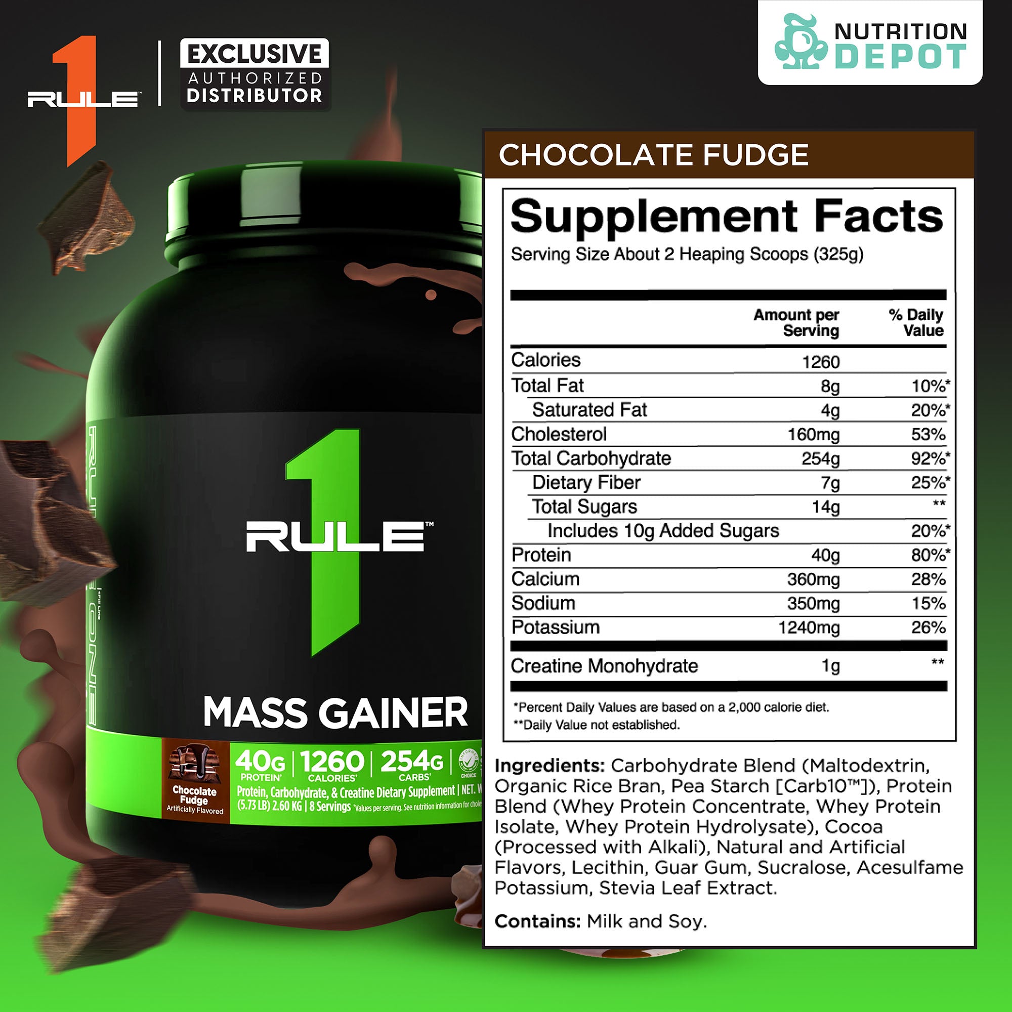 (BBF. 1 DEC 26)Rule1 Mass Gainer 5.73lb - Chocolate Fudge