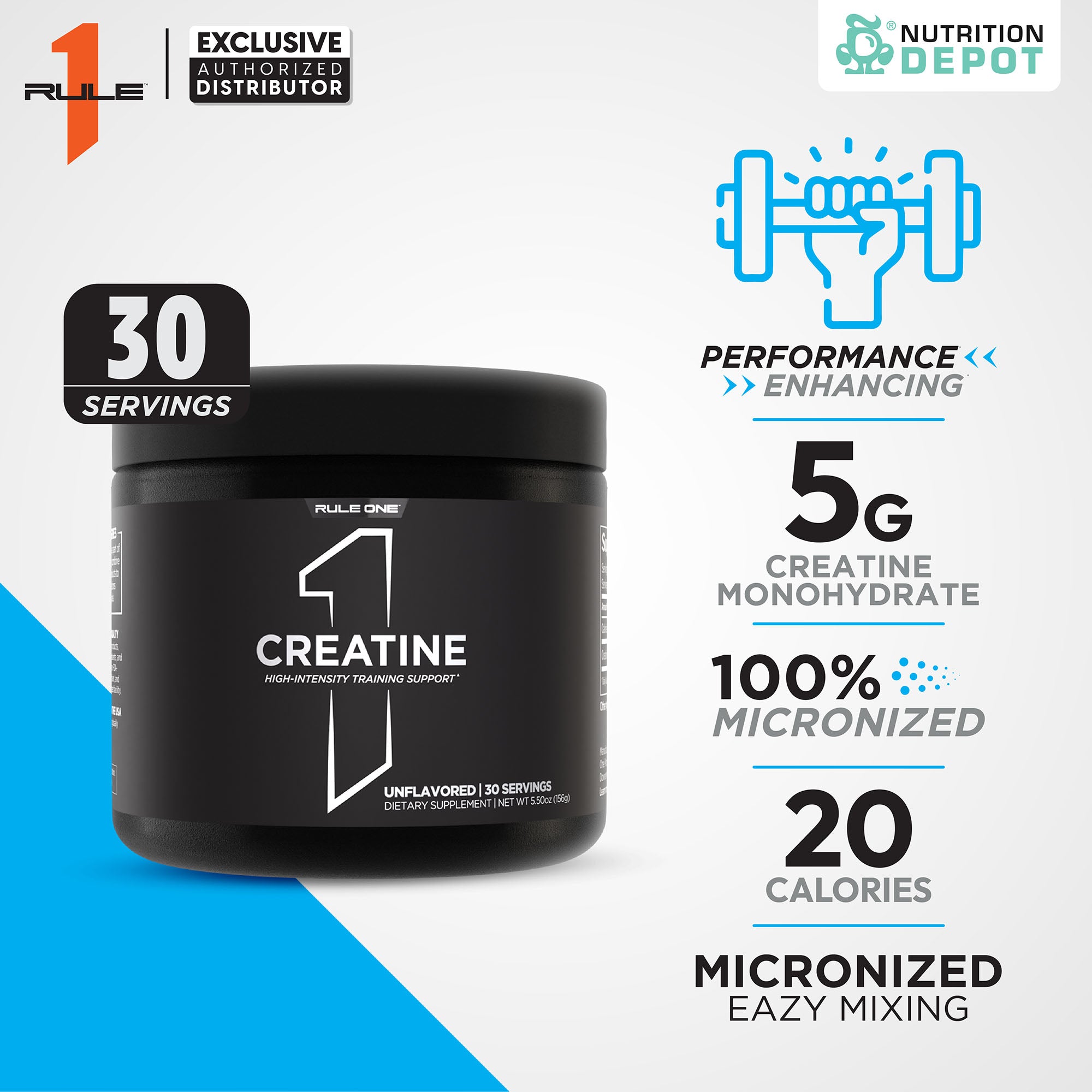 Rule1 Micronized Creatine 156G