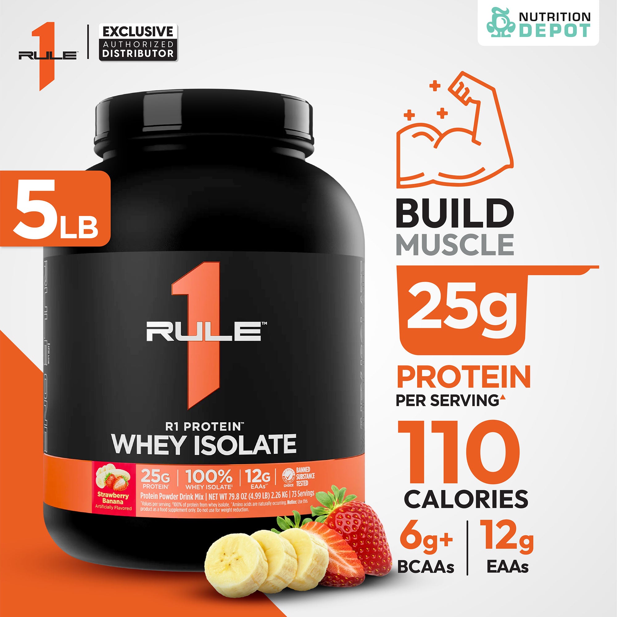 Rule1 Protein 5lb - Strawberry Banana