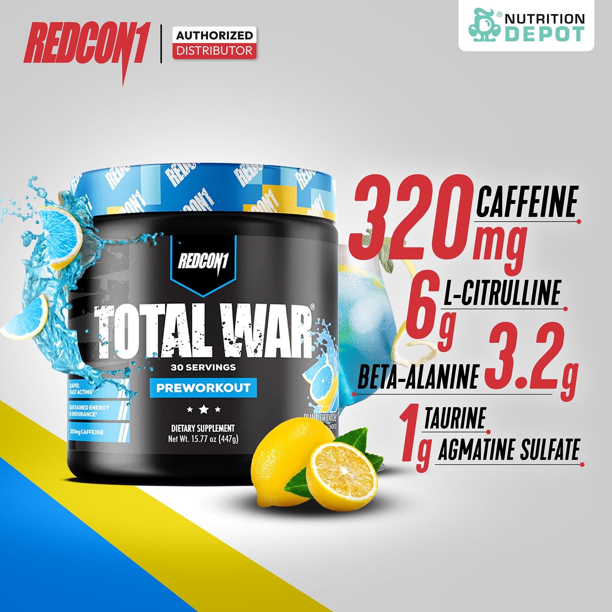 Redcon1 Total War - Blue Lemonade 30 Servings