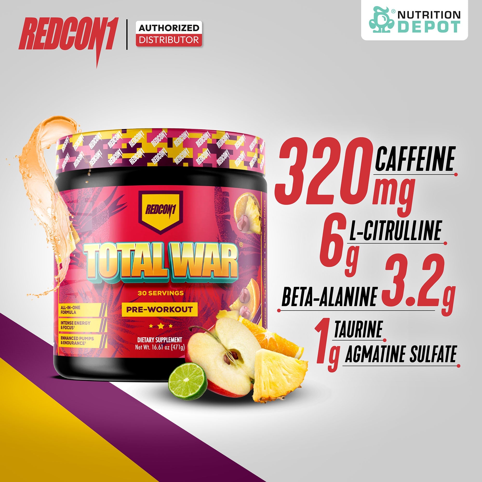 Redcon1 Total War - Tropical Punch 30 Servings