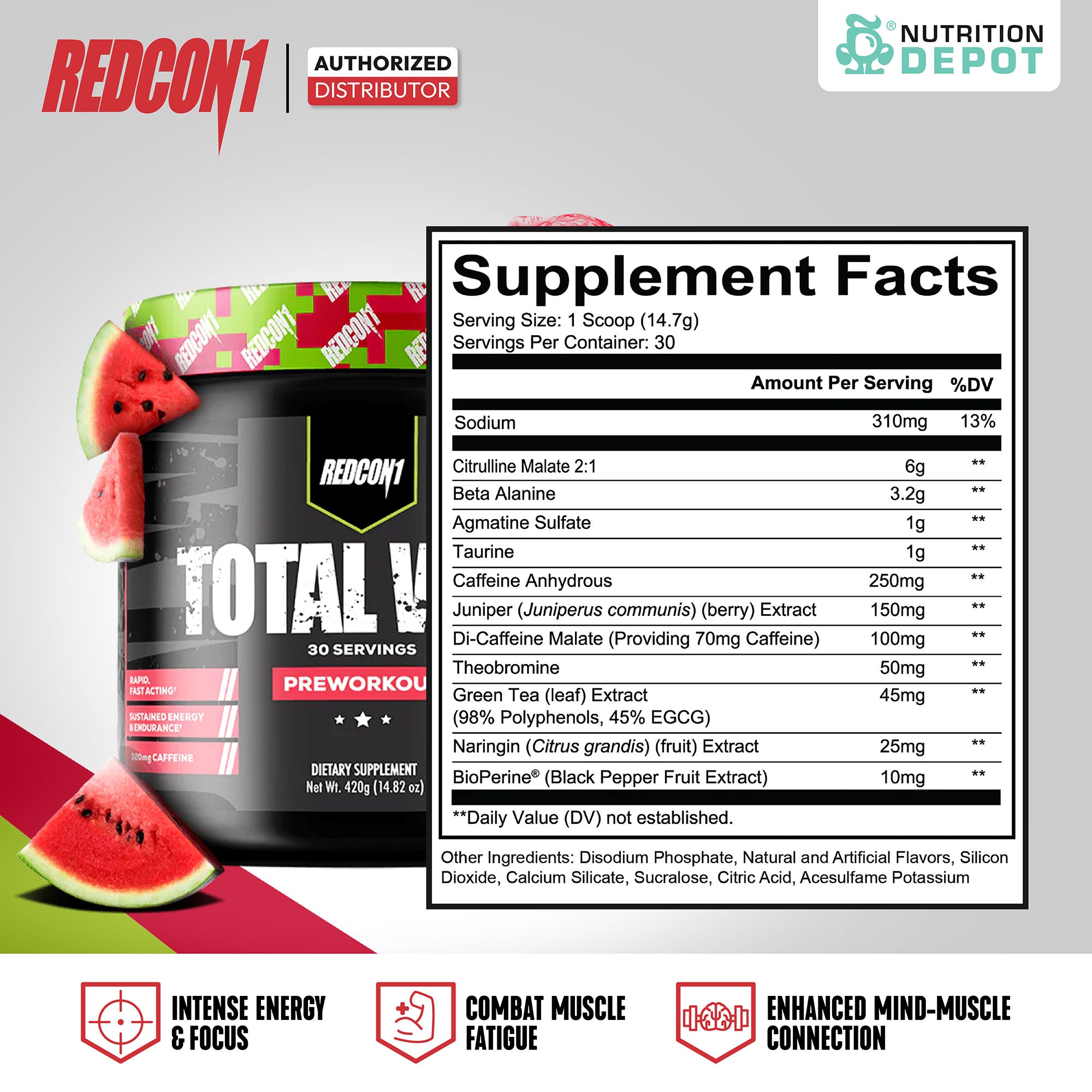 Redcon1 Total War - Watermelon 30 Servings