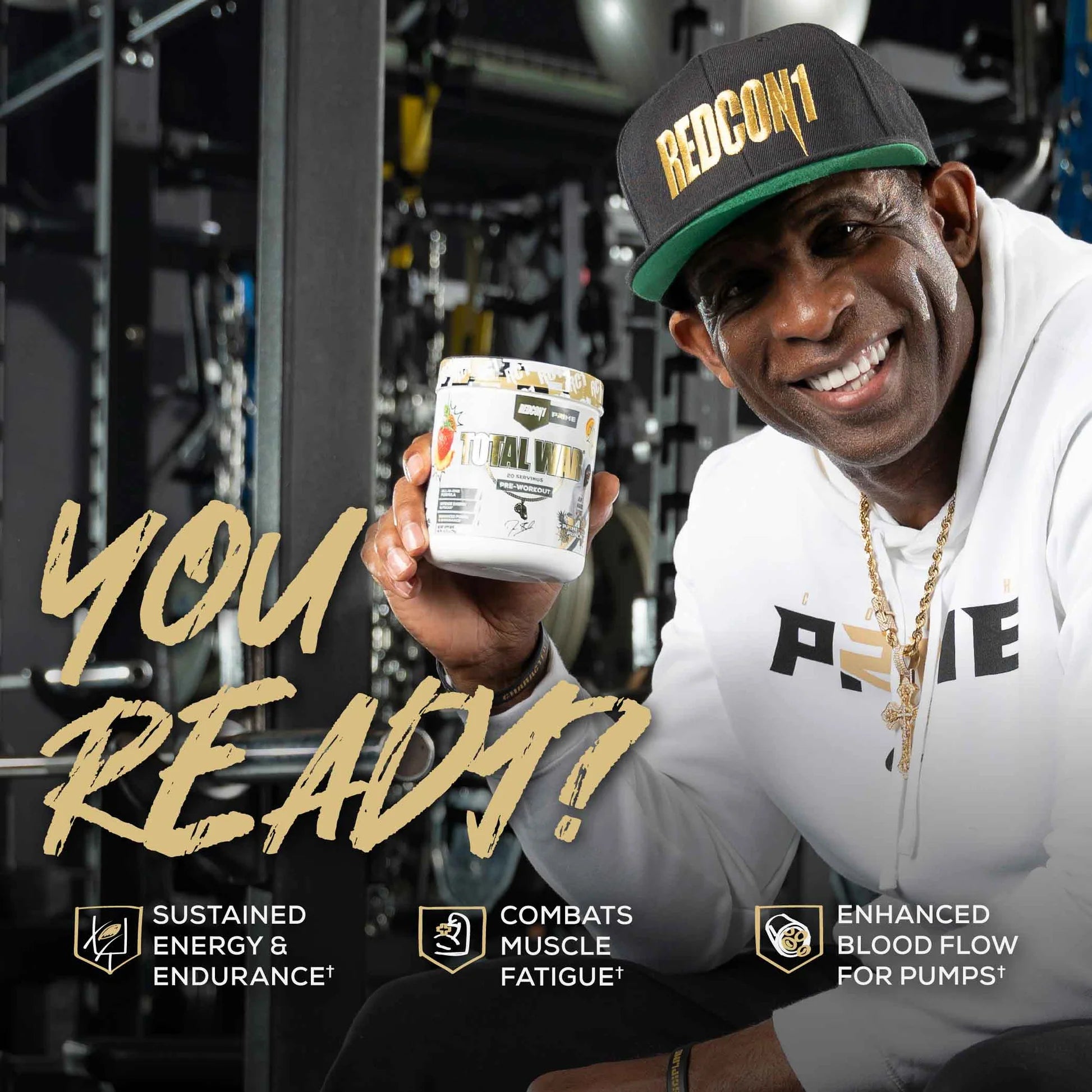 Redcon1 Total War Pre-Workout - Prime Time Punch 30 Servings กรดอะมิโนเพื่มแรงในการออกกำลังกาย