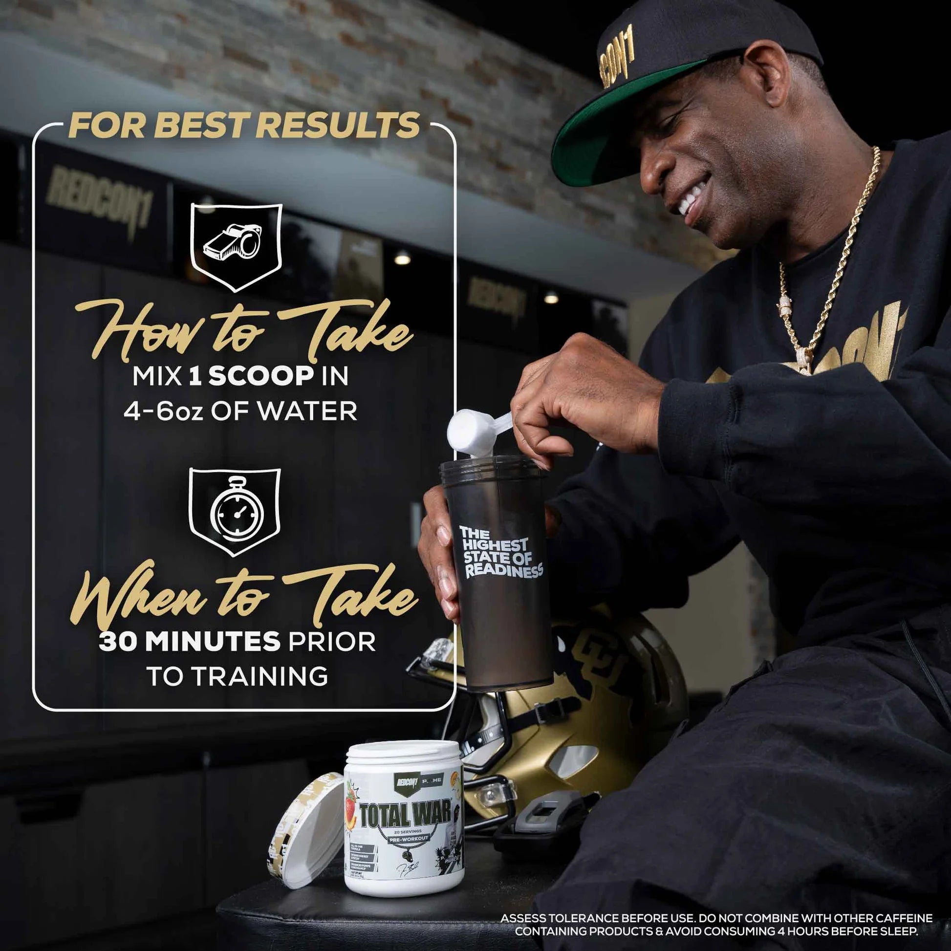 Redcon1 Total War Pre-Workout - Prime Time Punch 30 Servings กรดอะมิโนเพื่มแรงในการออกกำลังกาย