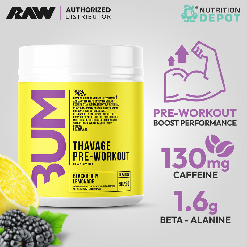 Raw Nutrition CBUM Thavage (Pre-Workout) - Blackberry Lemonade
