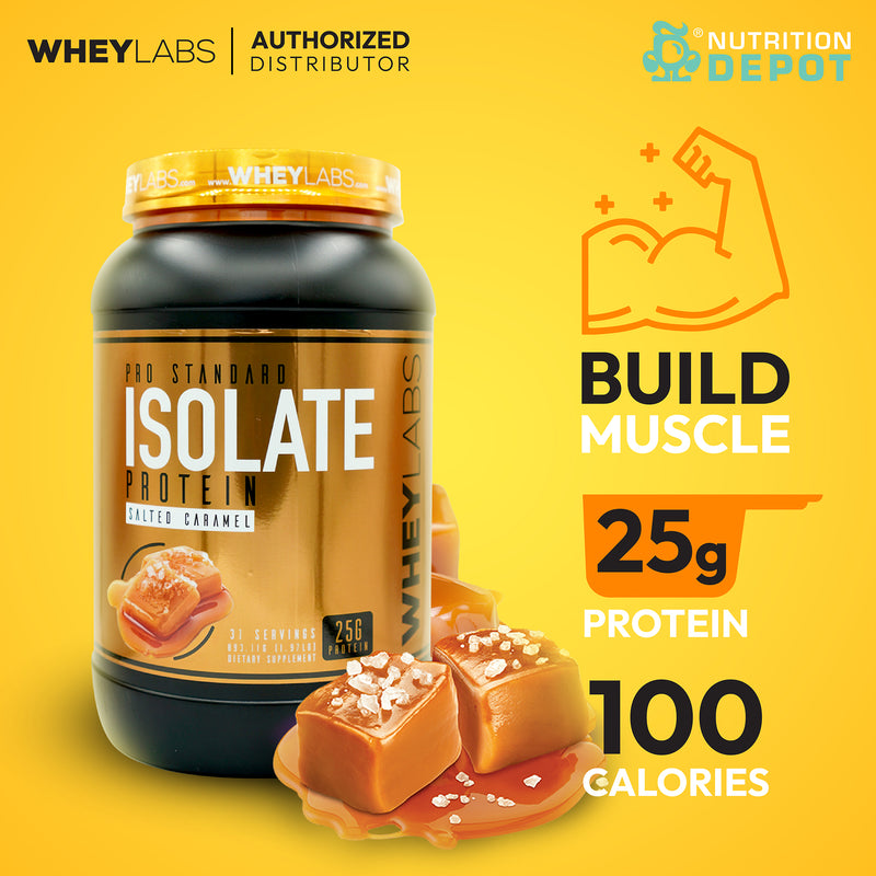 Whey Labs 100% Isolate Whey Protein 2lbs - Salted Caramel เวย์โปรตีนเสริมสร้างกล้ามเนื้อ