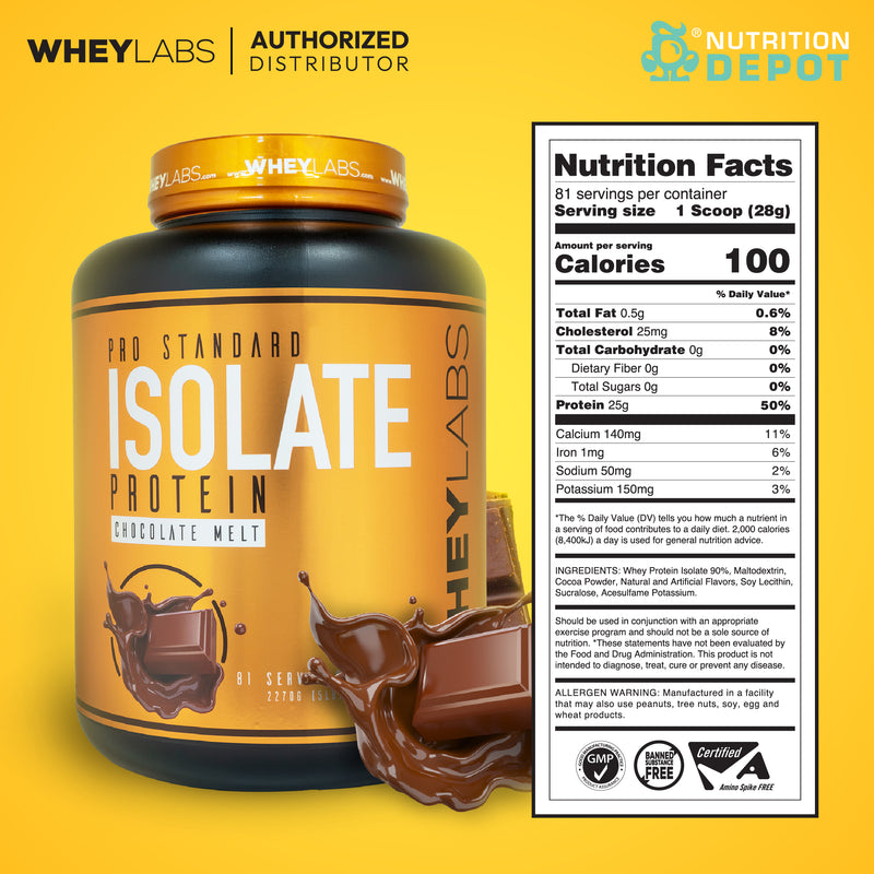Whey Labs 100% Isolate 5 lbs- Chocolate Melt เวย์โปรตีนเสริมสร้างกล้ามเนื้อ