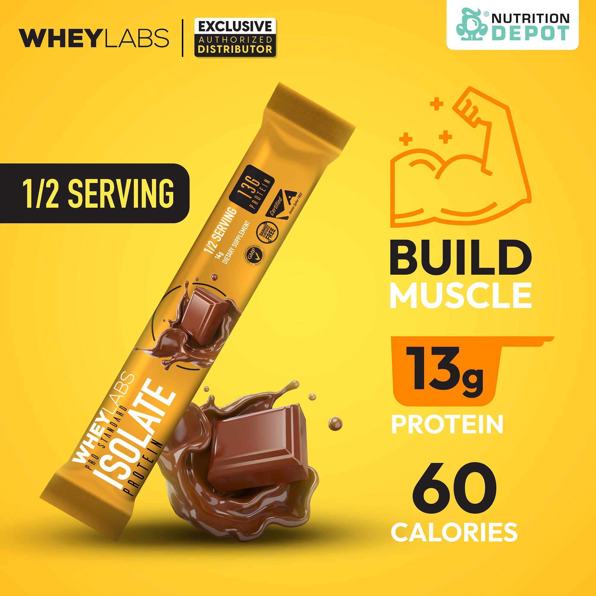 Whey Labs ISOLATE CHOC MELT 1/2 SV - ( 5 Sachets )