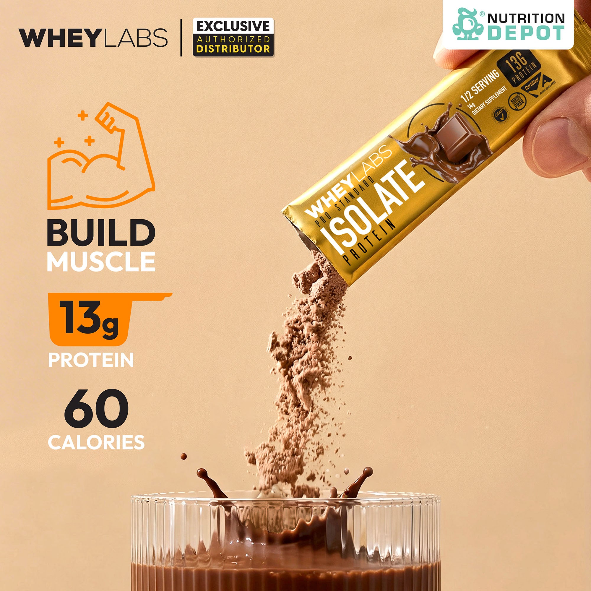 Whey Labs ISOLATE CHOC MELT 1/2 SV - ( 5 Sachets )