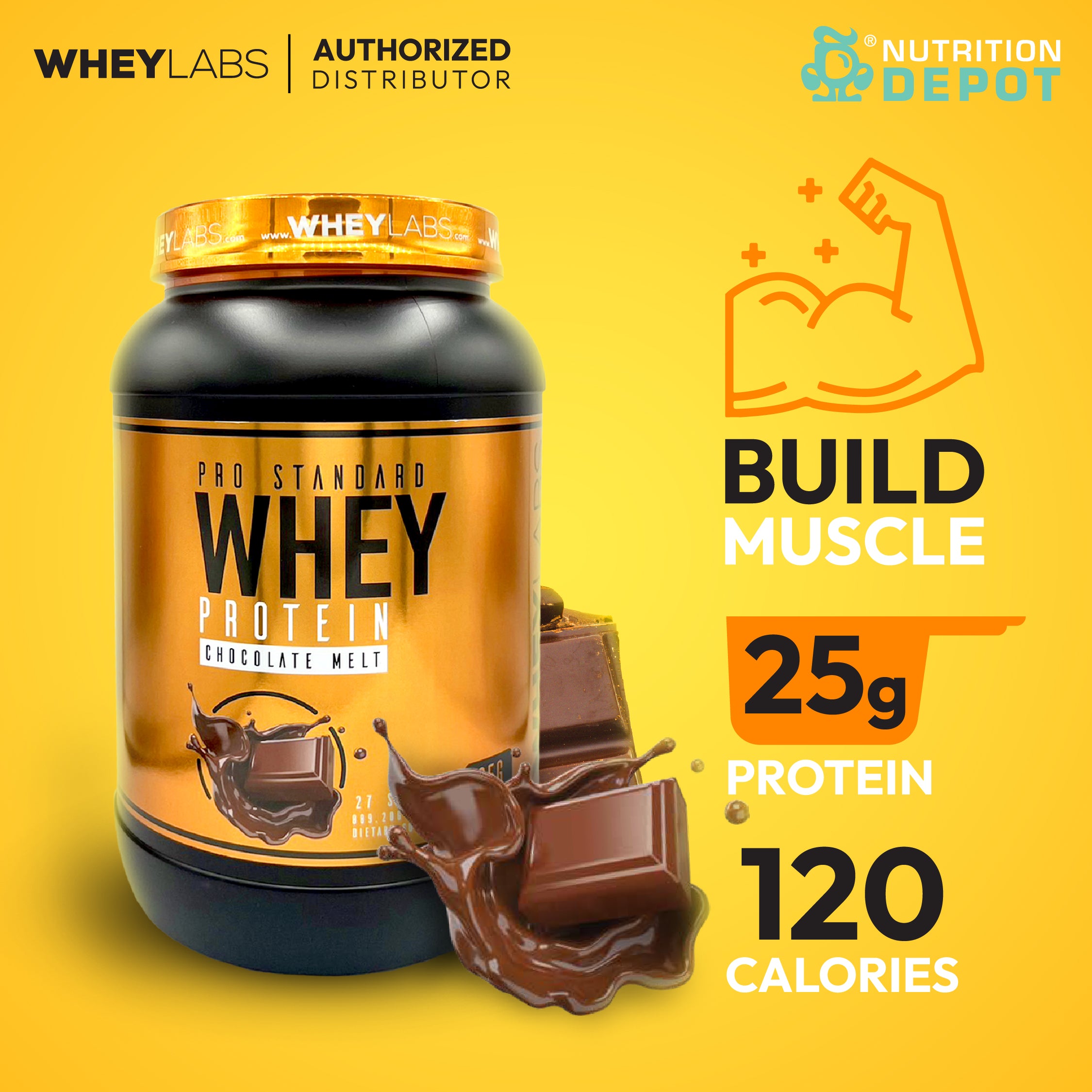 Whey Labs 100% Whey Protein 2lbs - Chocolate Melt เวย์โปรตีนเสริมสร้างกล้ามเนื้อ