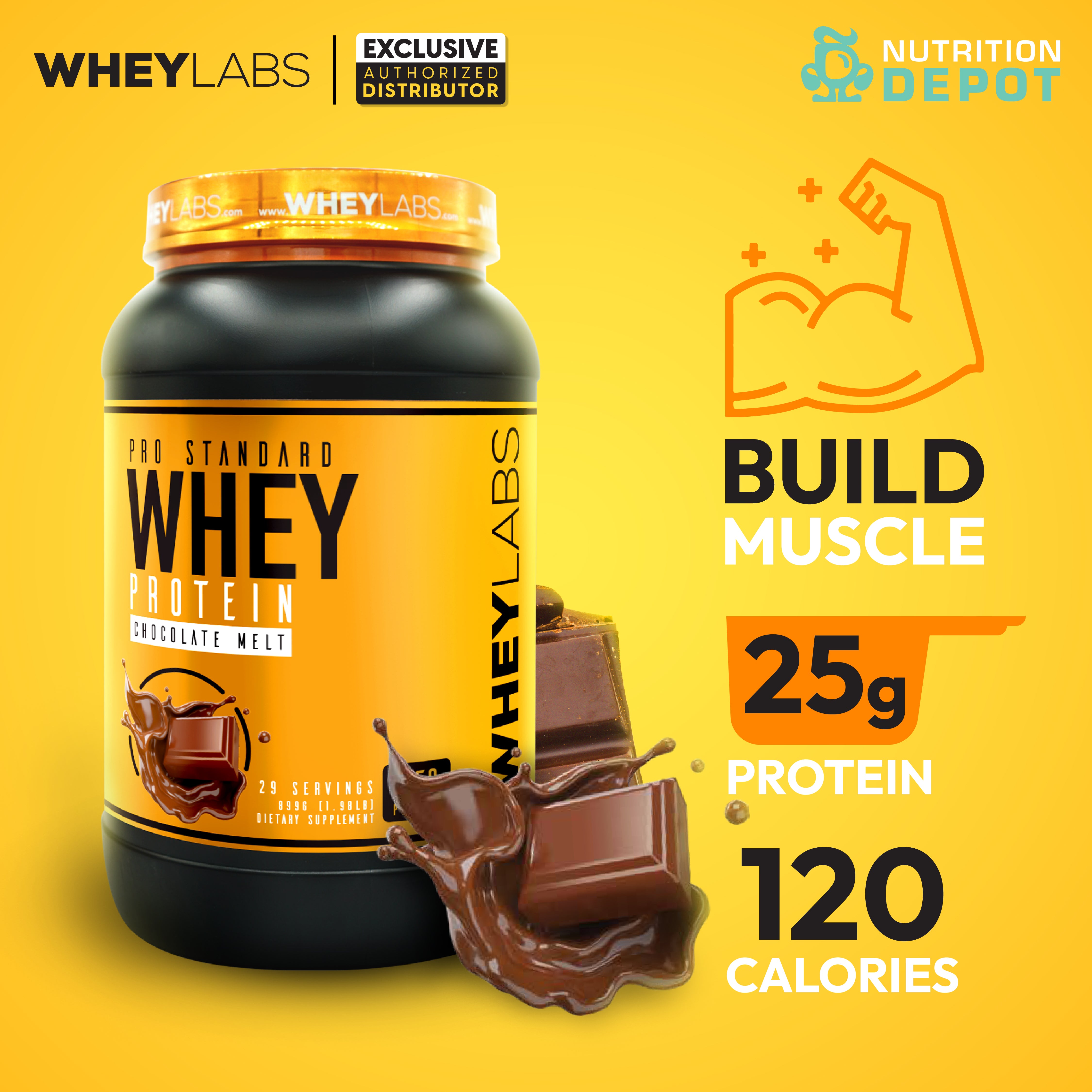 Whey Labs 100% Whey Protein 2lbs - Chocolate Melt เวย์โปรตีนเสริมสร้างกล้ามเนื้อ