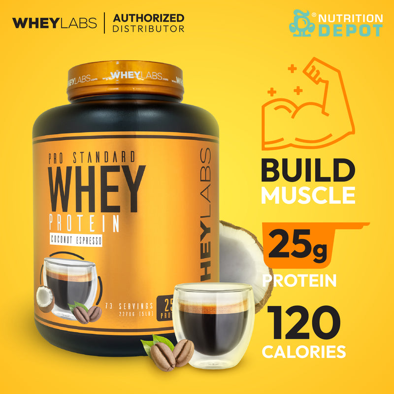 Whey Labs 100% Whey Protein 5lbs - Coconut Espresso เวย์โปรตีนเสริมสร้างกล้ามเนื้อ