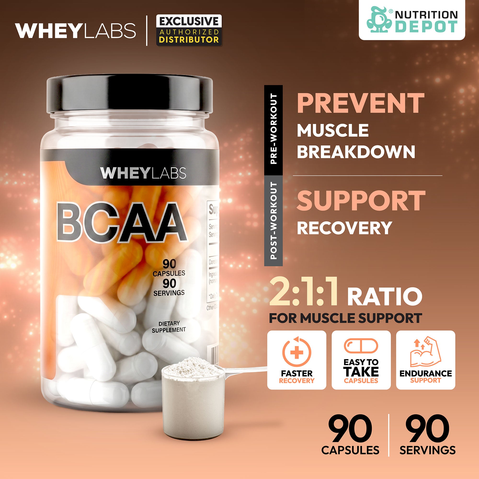 Whey Labs Elite Series BCAA 90 Caps