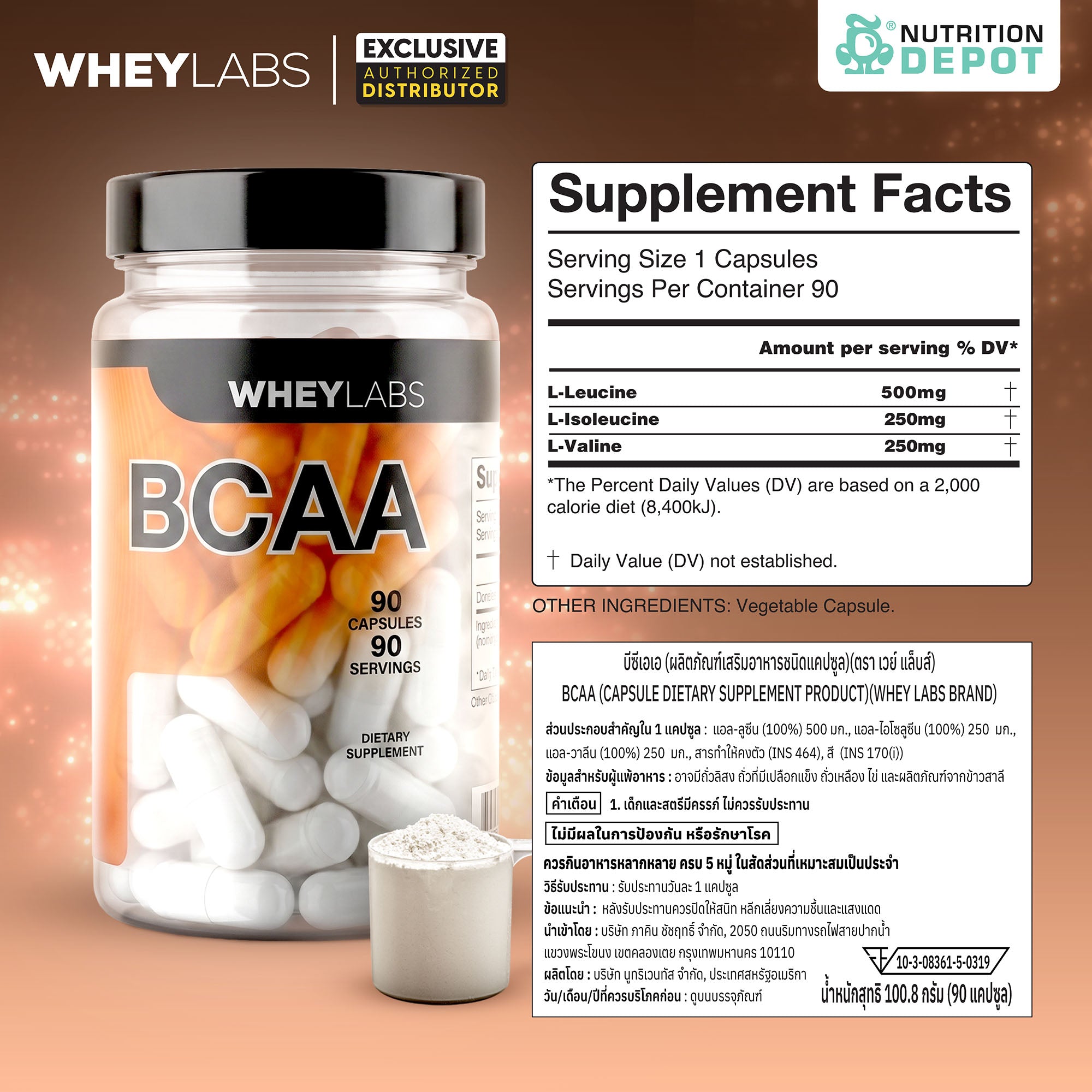 Whey Labs Elite Series BCAA 90 Caps