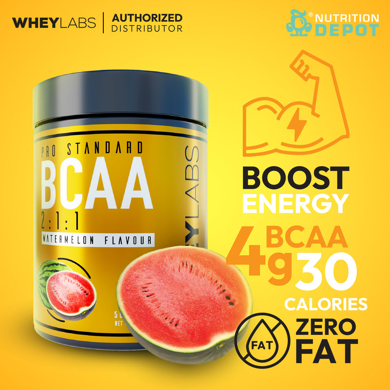 Whey Labs BCAA + Electrolytes - Watermelon 50 Servings กรดอะมิโนป้องกันการสลายตัวของกล้ามเนื้อ